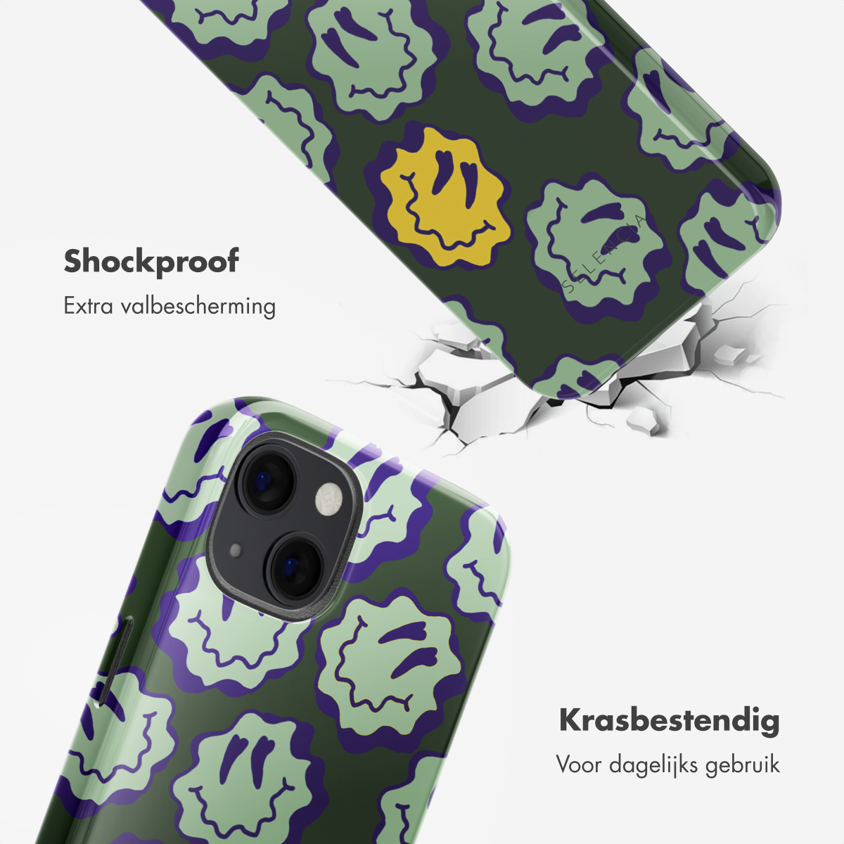 SELENCIA Vivid Tough coque compatible avec iPhone 13 Étui de Téléphone voor Apple iPhone 13 Multicolore