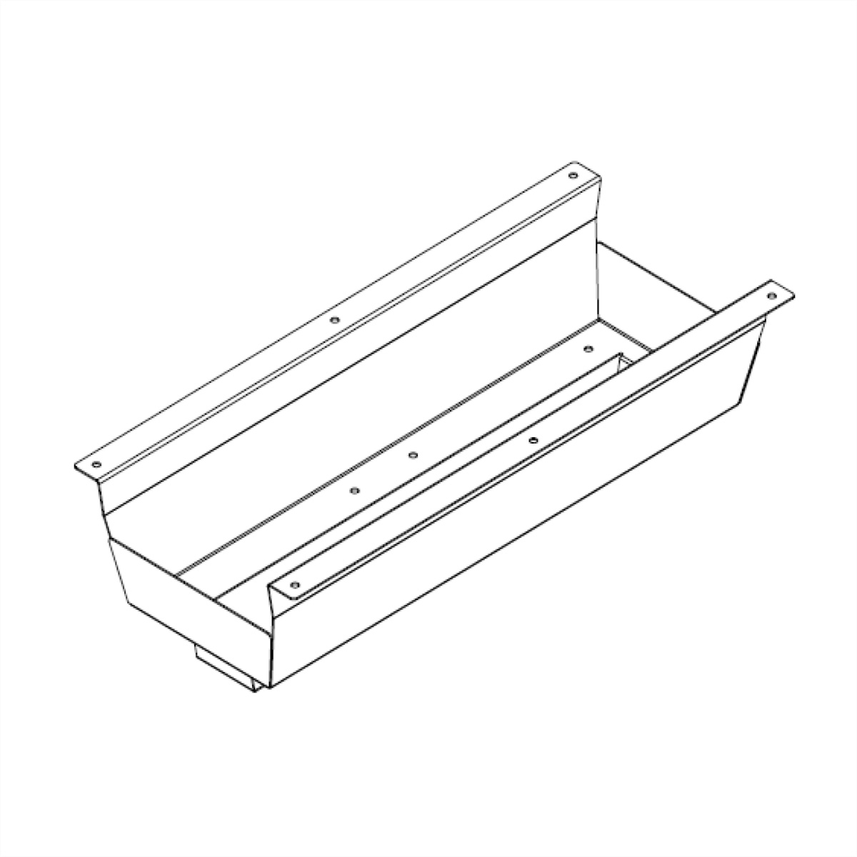 A black, rectangular electrical component with mounting holes, on a white background.