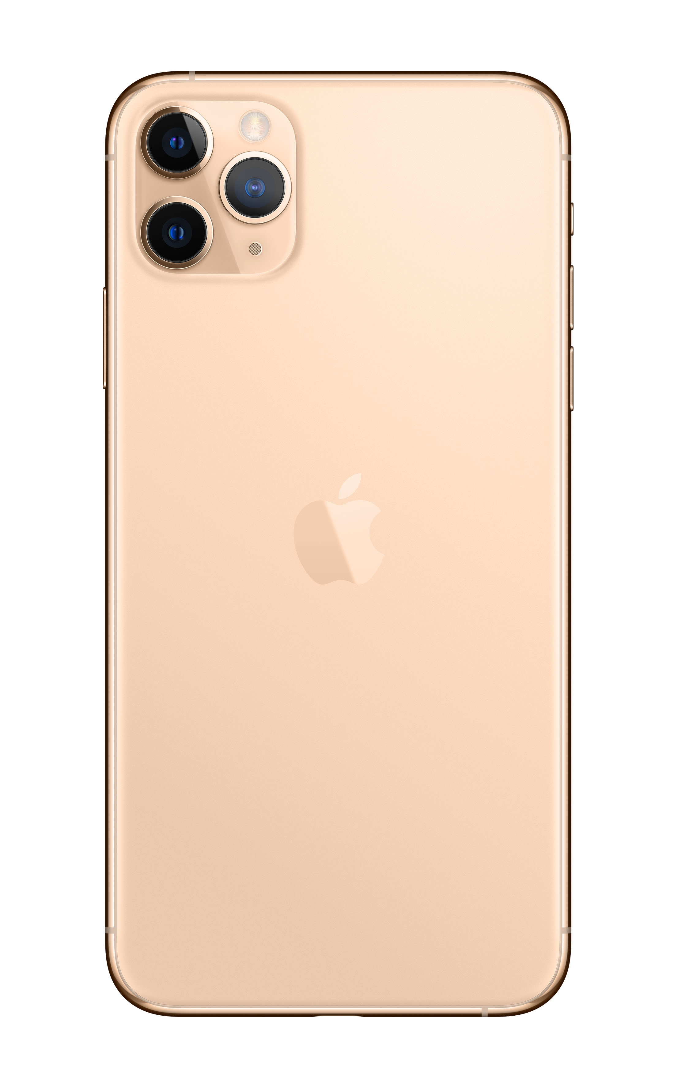 Retro dorato iPhone 11 Pro con fotocamera e logo Apple.