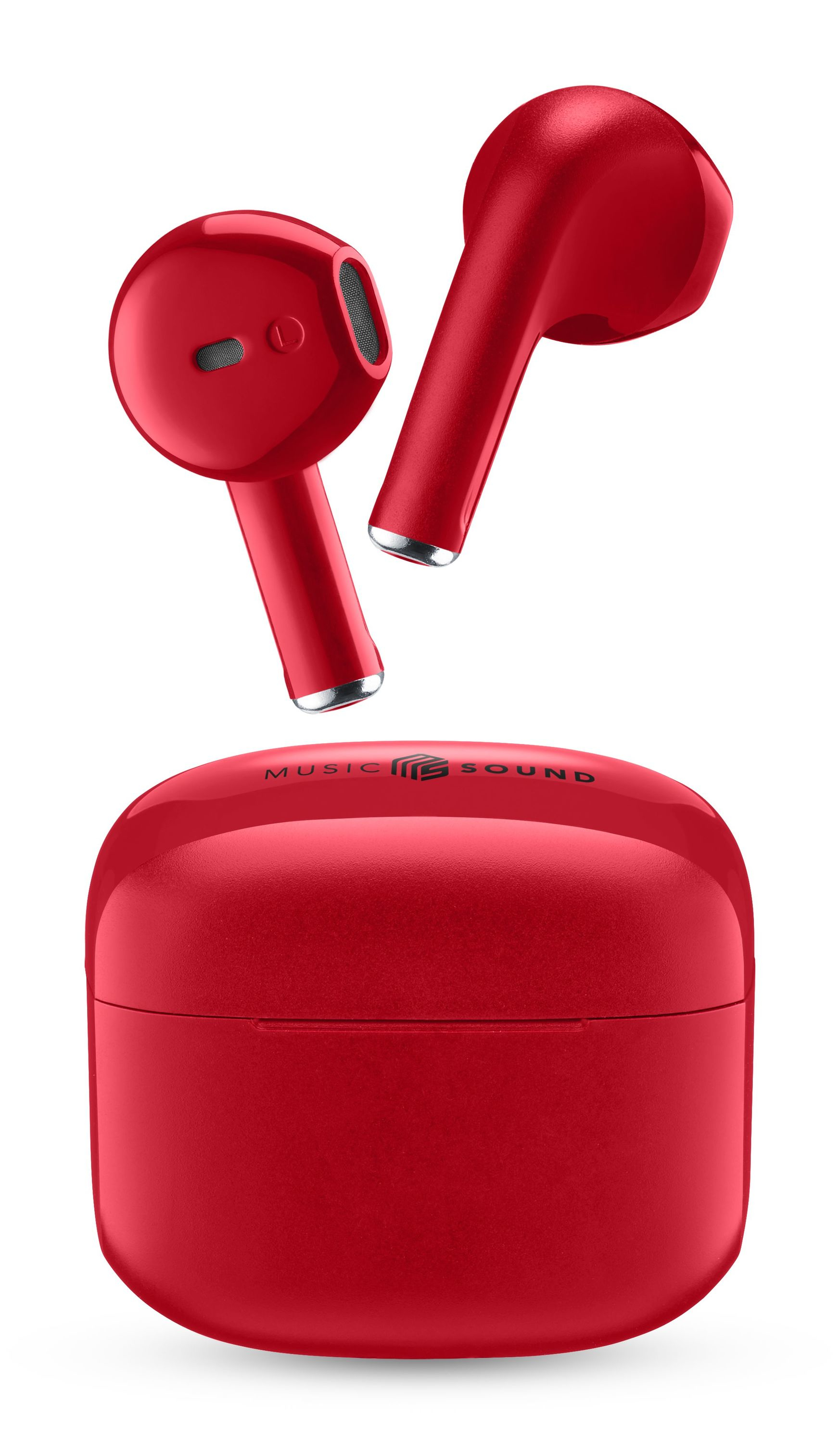 Auriculares True Wireless BTMSTWSSWAGR MUSIC SOUND, Intraurales,  Bluetooth, Rojo