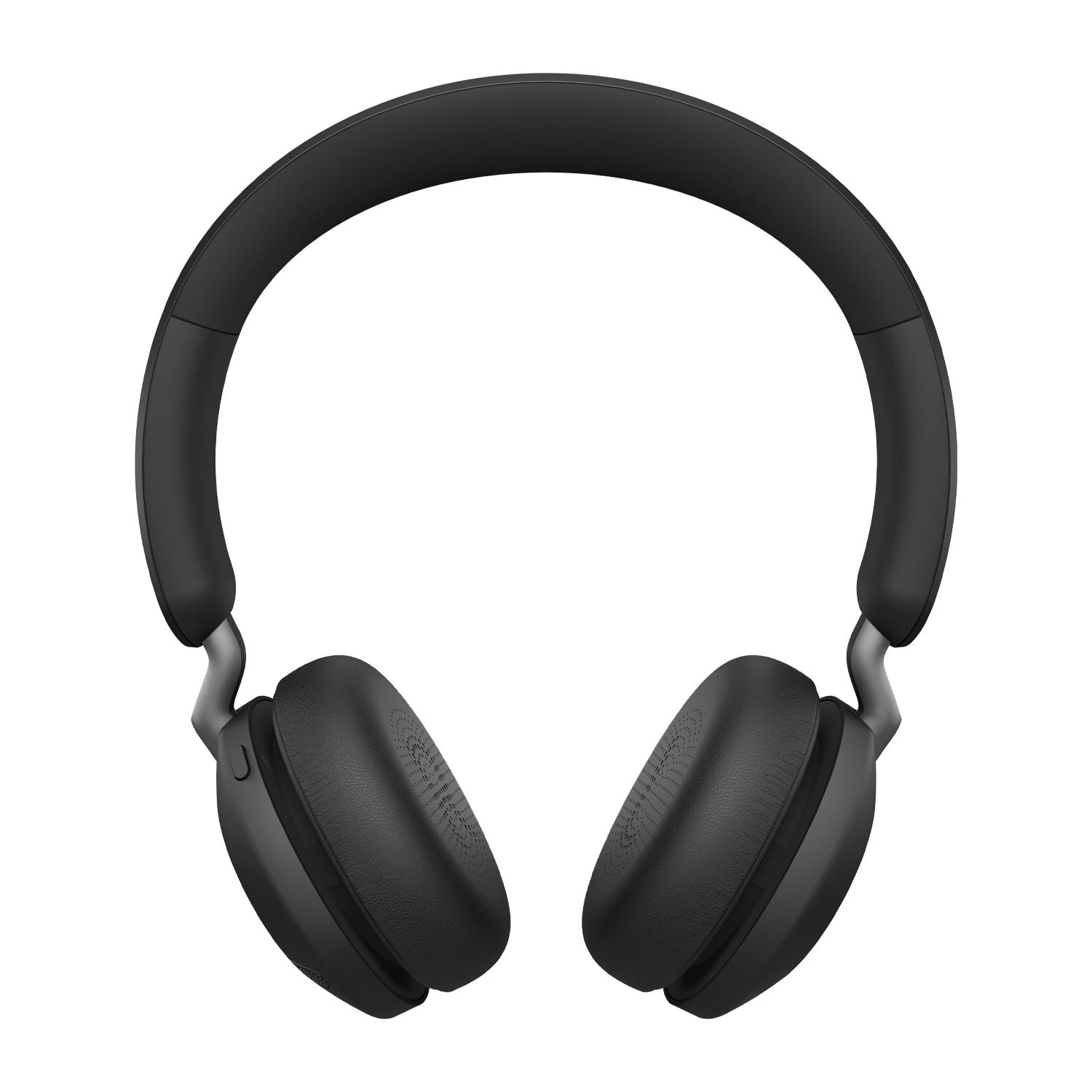 Schwarze Jabra Kopfhörer. Over-Ear-Design mit einem Bügel und Ohrmuscheln.
