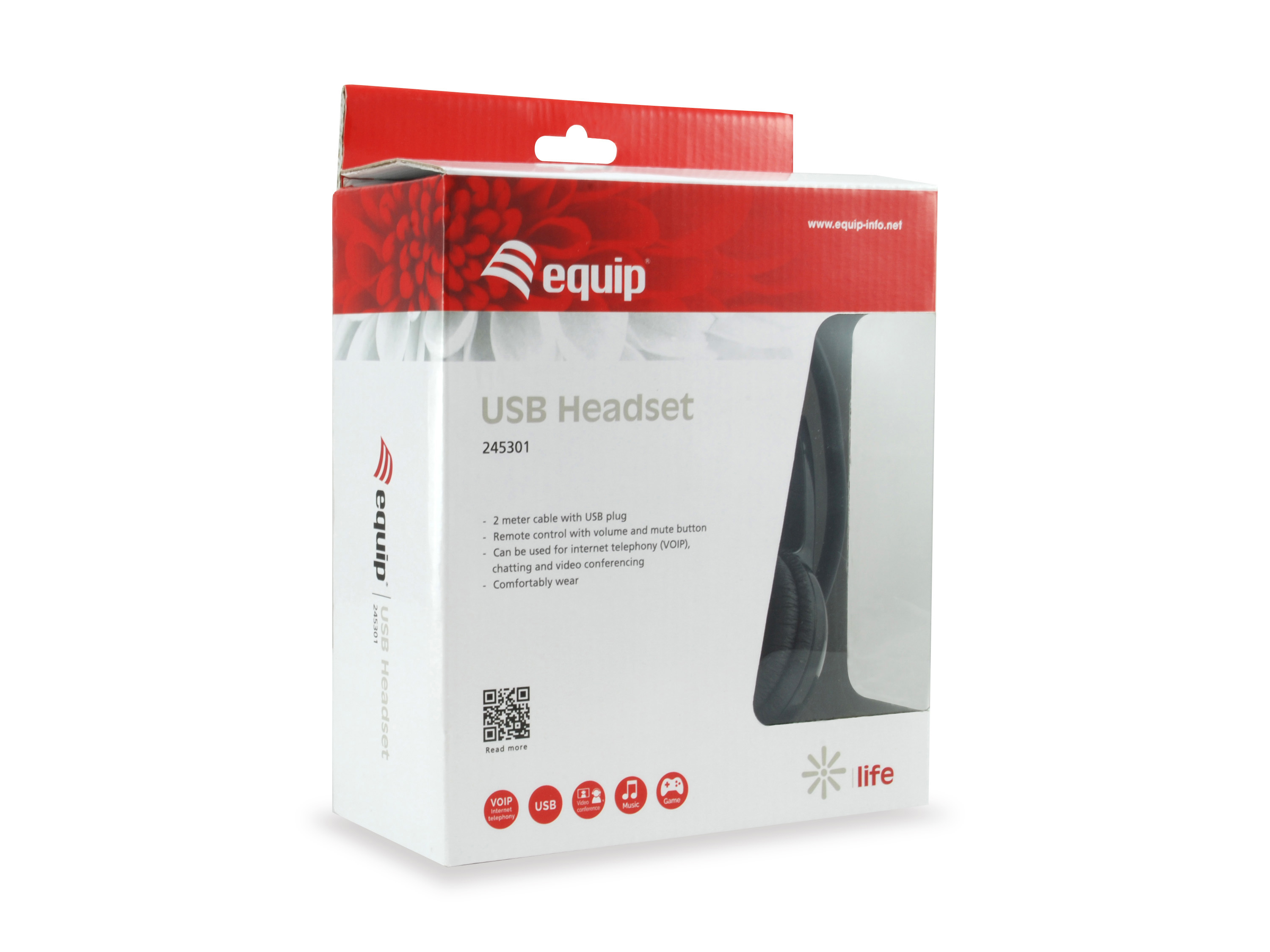 Pudełko ze słuchawkami w środku.