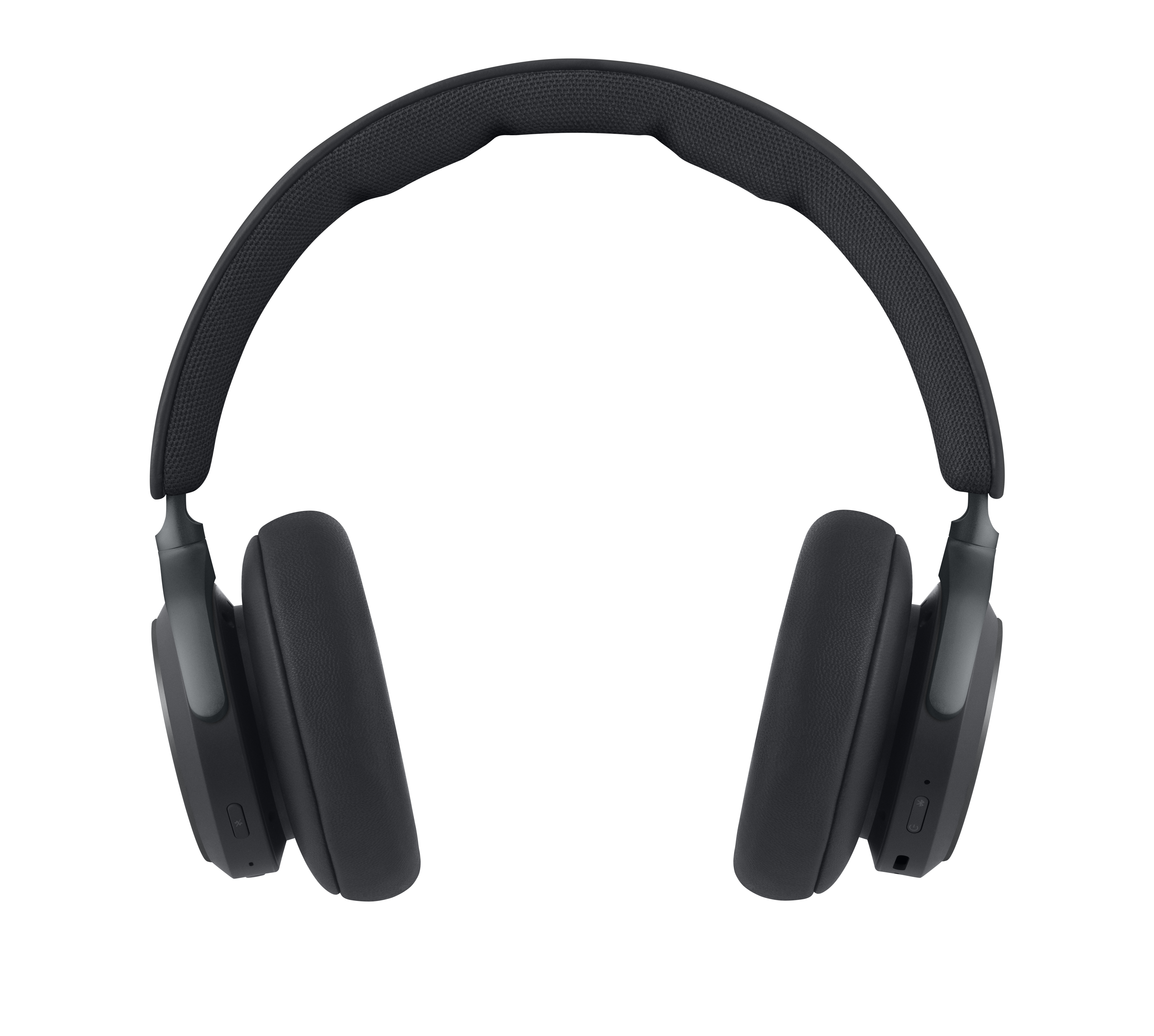 Schwarze Over-Ear-Kopfhörer mit gepolstertem Bügel und Ohrmuscheln, vor weißem Hintergrund.