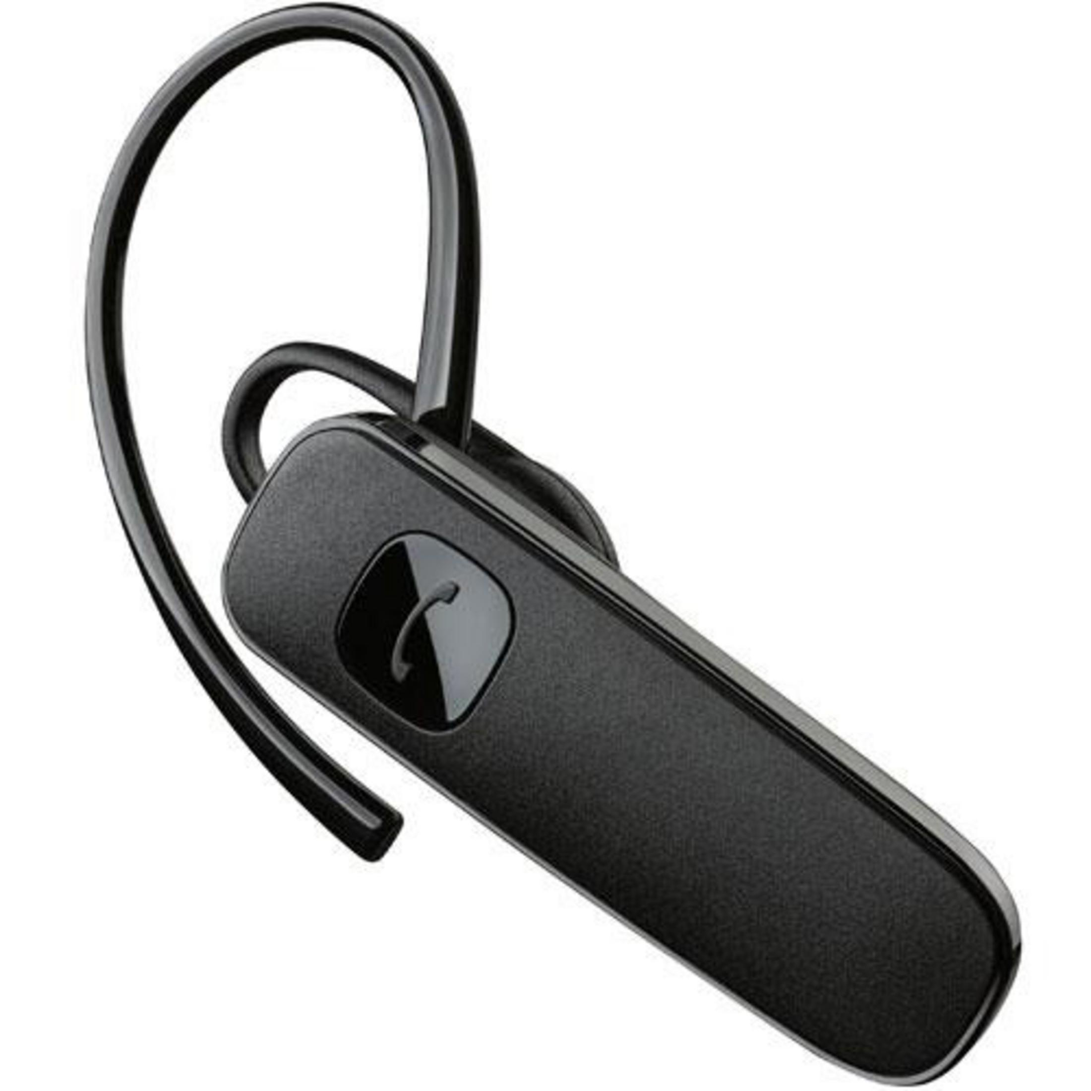 Cuffie Bluetooth nere. Le cuffie sono curve e isolate su sfondo bianco.