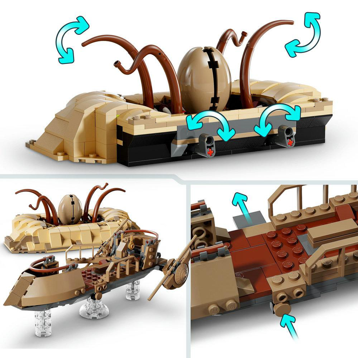 Klocki LEGO Desert Skiff & Sarlacc Pit Wielobarwny