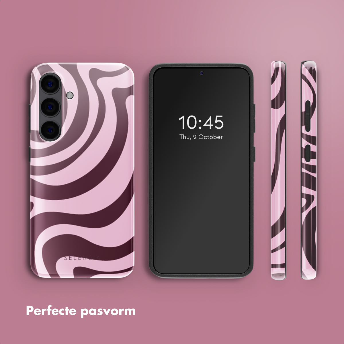 SELENCIA Vivid Backcover adatta per Samsung Galaxy S24 Cover per Galaxy S24, Viola/Bianco