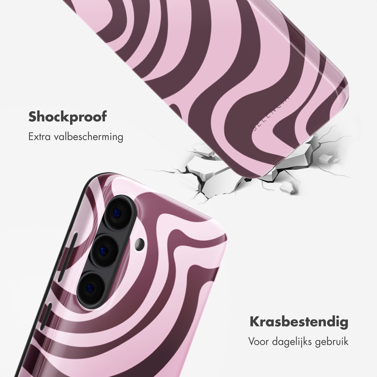 SELENCIA Vivid Backcover adatta per Samsung Galaxy S24 Cover per Galaxy S24, Viola/Bianco