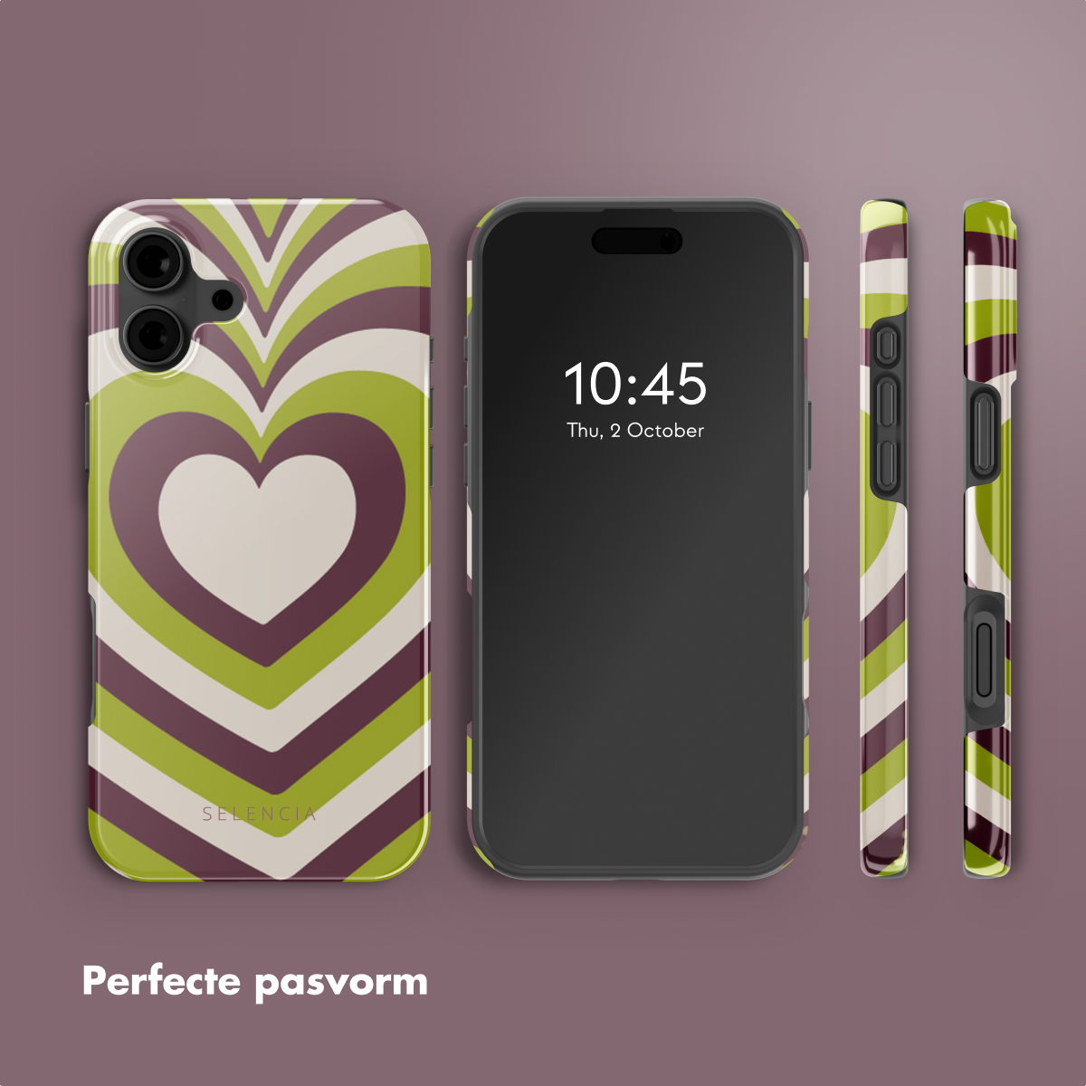 SELENCIA Vivid Backcover met MagSafe adatta per Apple iPhone 16 Cover per iPhone 16, Verde, Viola, Crema