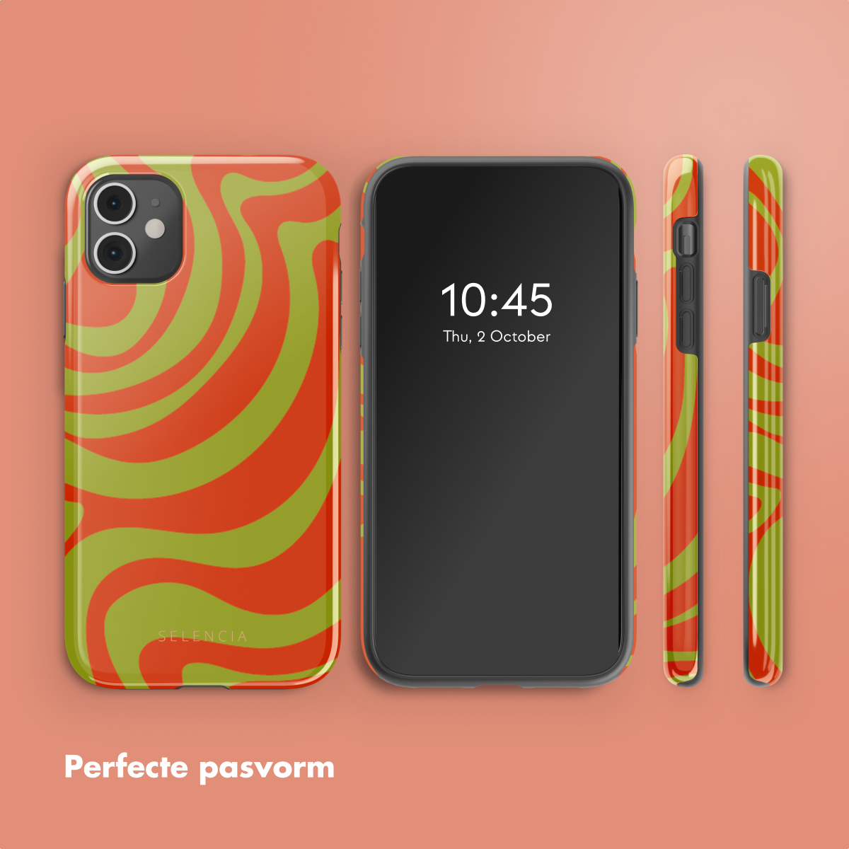 SELENCIA Vivid Backcover adatta per Apple iPhone 11 Cover per iPhone 11, Verde, Arancione