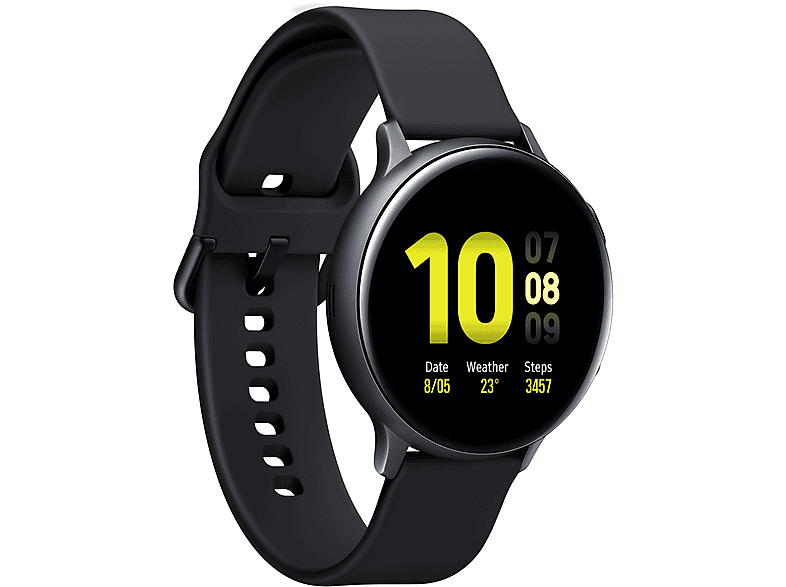SAMSUNG GALAXY WATCH ACTIVE2 ALU 44MM AB BT. Smartwatch Aluminium Fluorkautschuk M L Aqua Black MediaMarkt