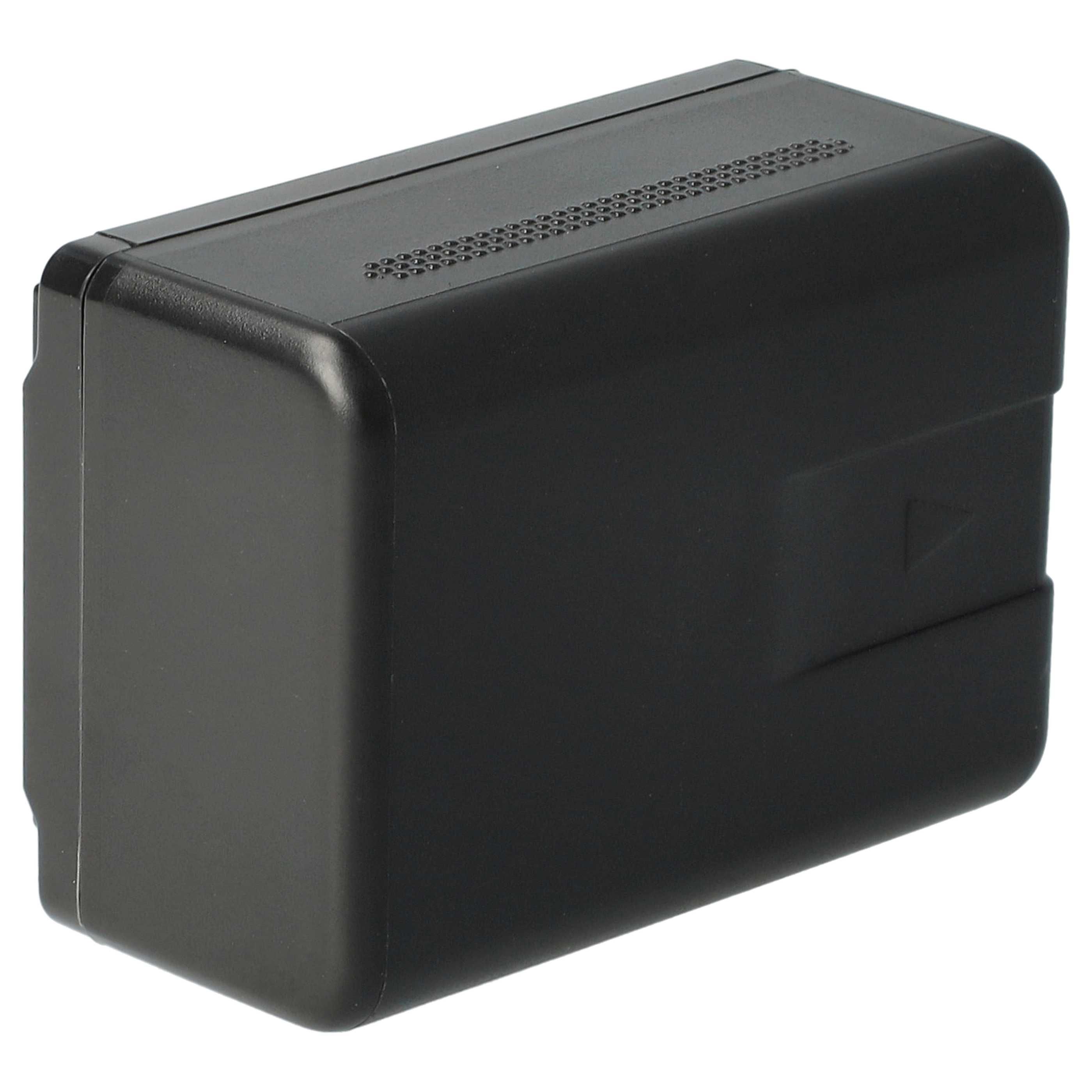 Eine schwarze, rechteckige, geschlossene Box mit perforierter Oberseite und weißem Hintergrund.