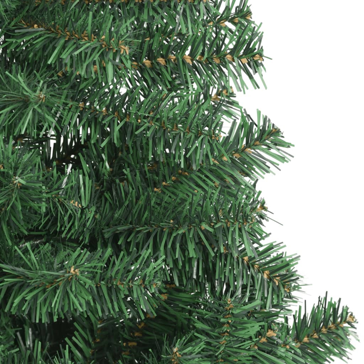 Nahaufnahme von grünen Weihnachtsbaumzweigen mit Nadeln.