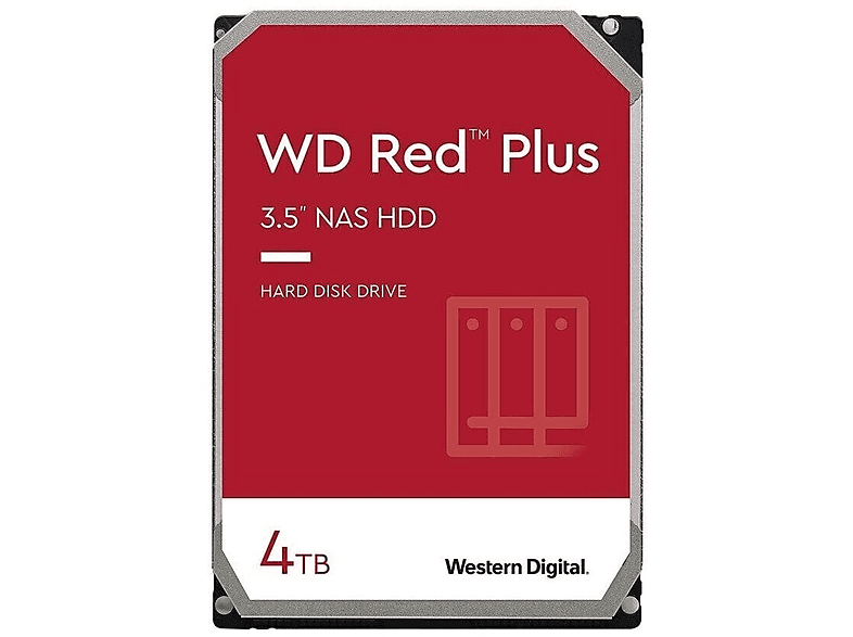 Disco duro interno 4000 GB - WESTERN DIGITAL WD Red Plus