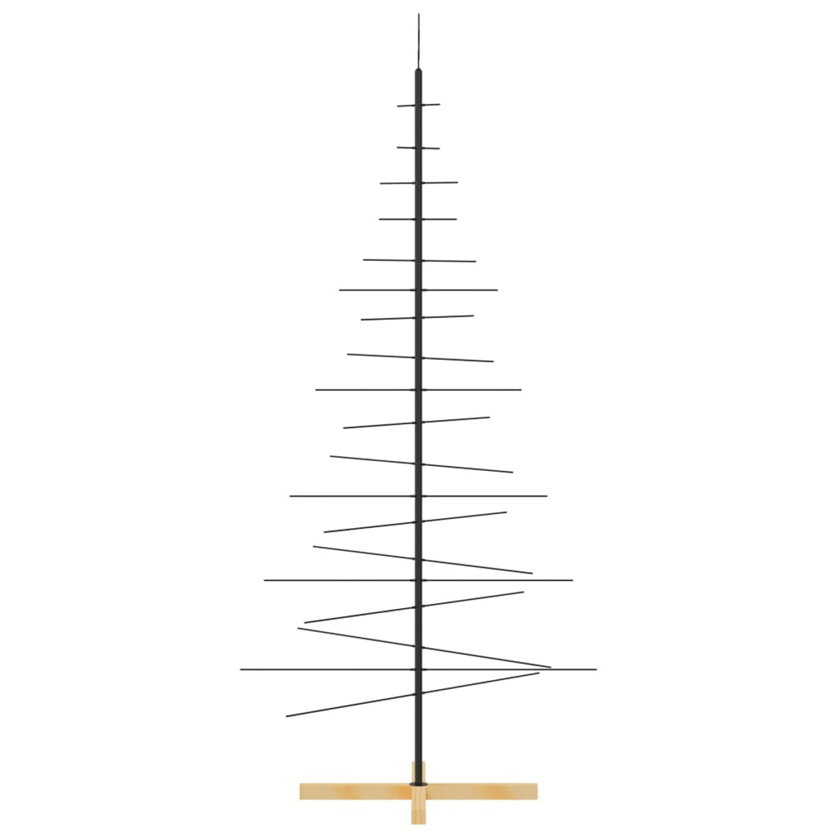 Ein schwarzer Antennenbaum auf weißem Hintergrund.