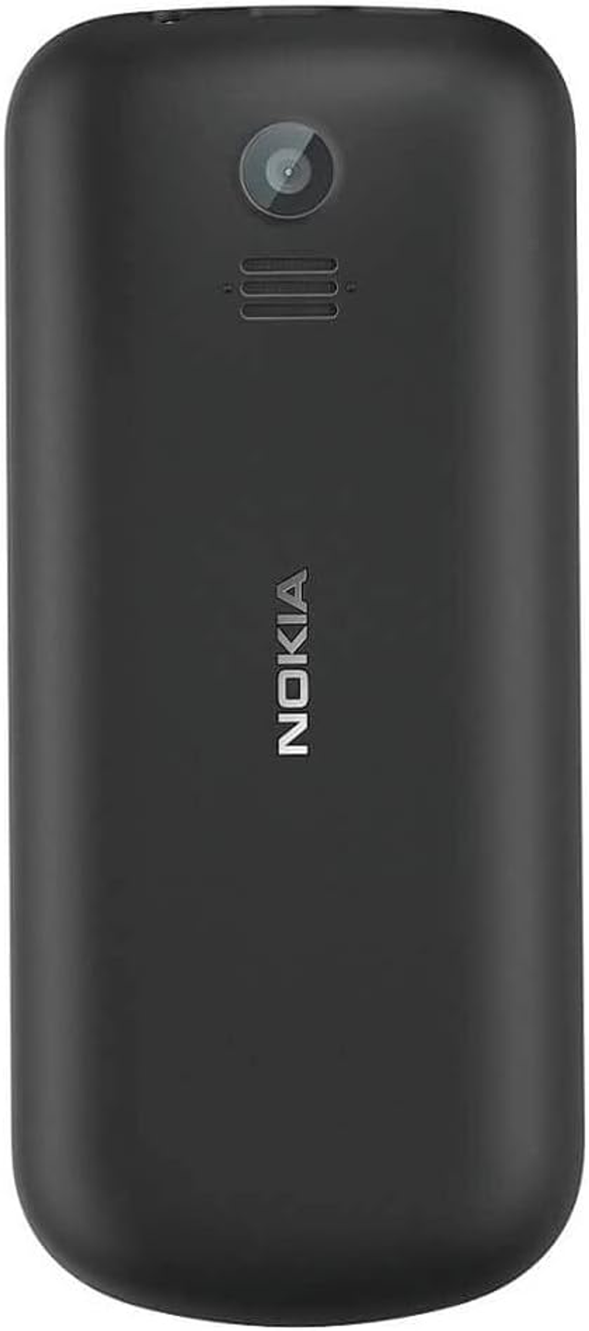 Czarny telefon Nokia z aparatem i głośnikiem.