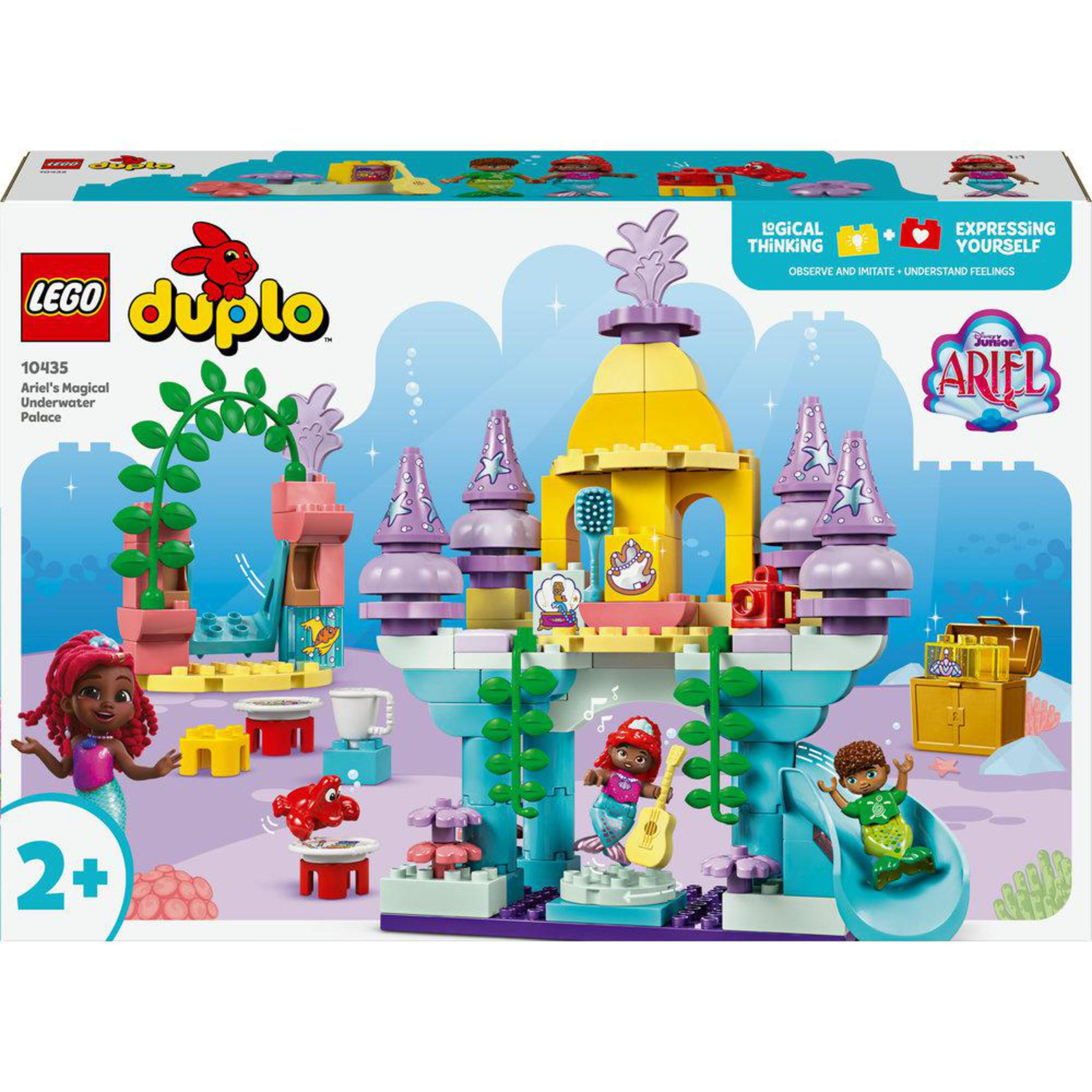 Zestaw Lego Duplo. Zestaw Ariel's Magical Underwater Palace, z figurkami syren.