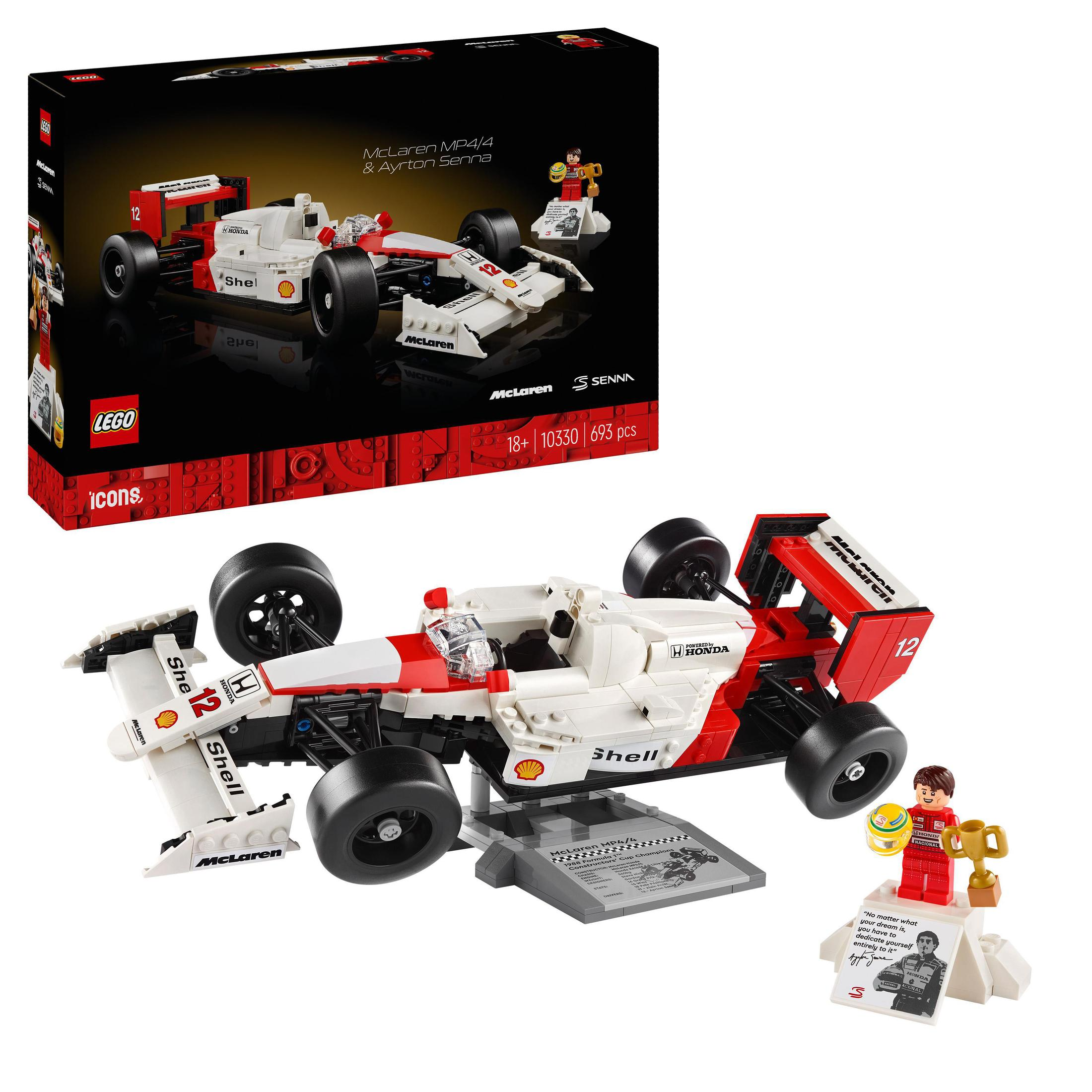 LEGO Icons Mclaren MP4/4 ve Ayrton Senna 10330