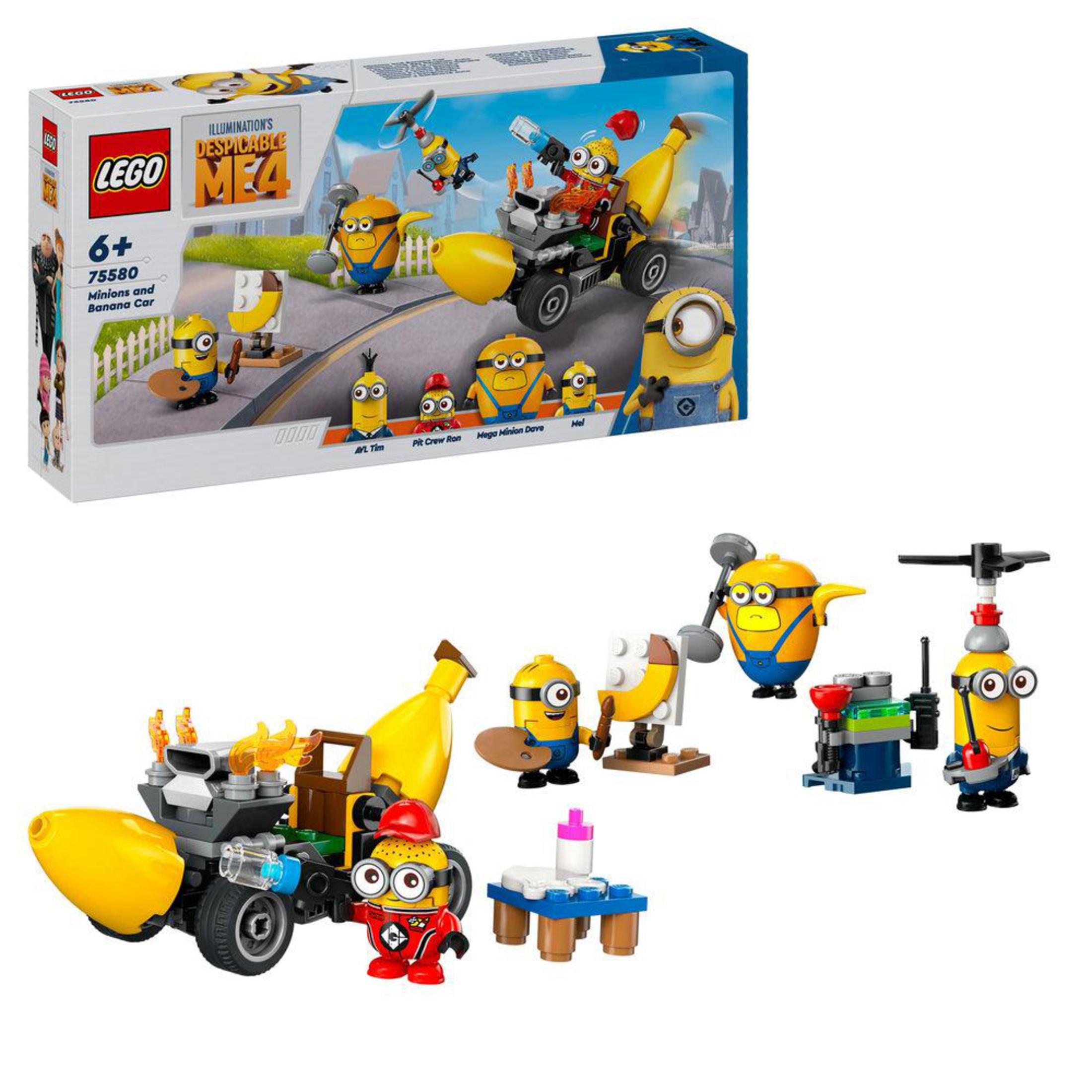 LEGO Minions Despicable Me 4 Minyonlar ve Muz Araba 75580