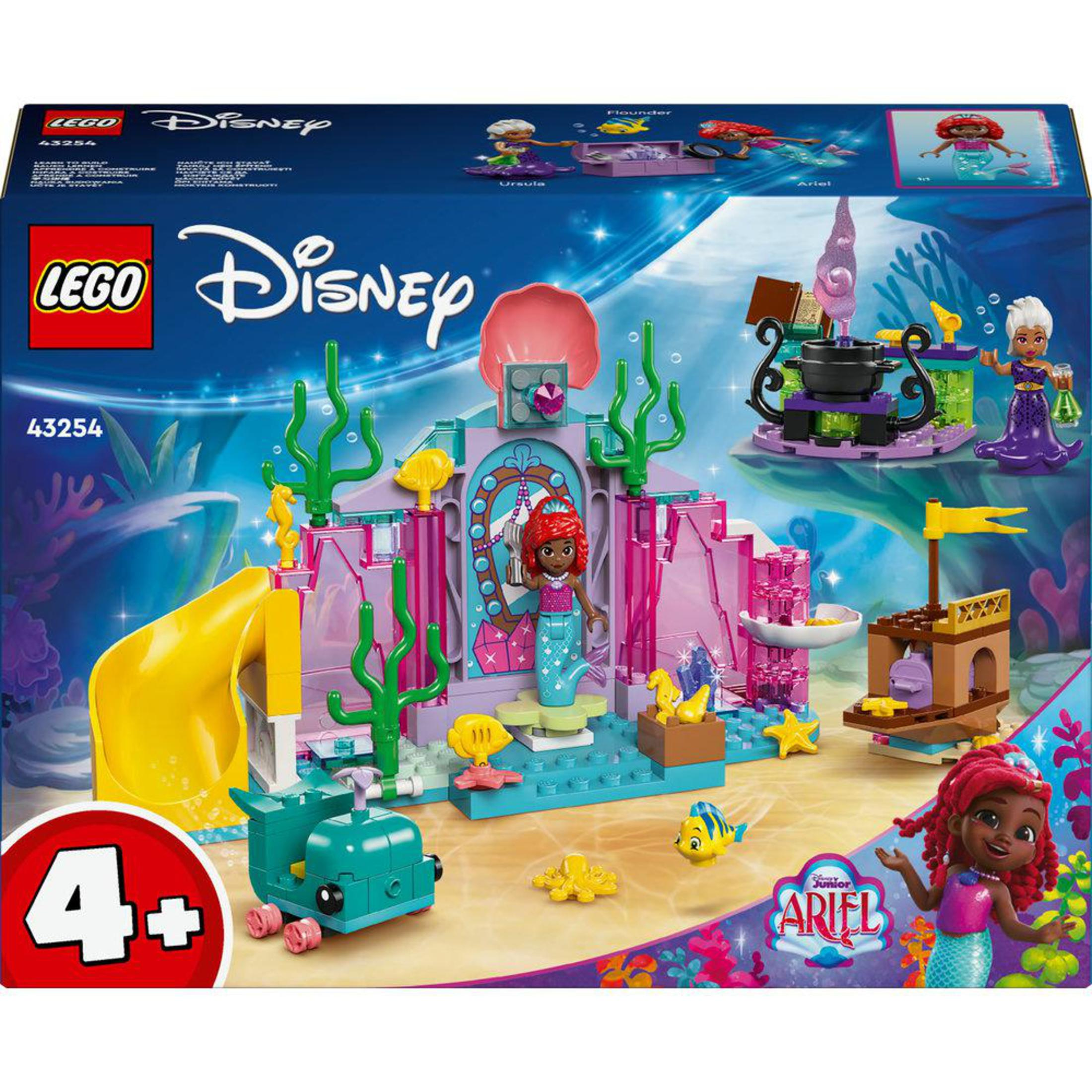 Zestaw Lego Disney. Ariel i przyjaciele budują zestaw ze scenami podwodnymi i postaciami.