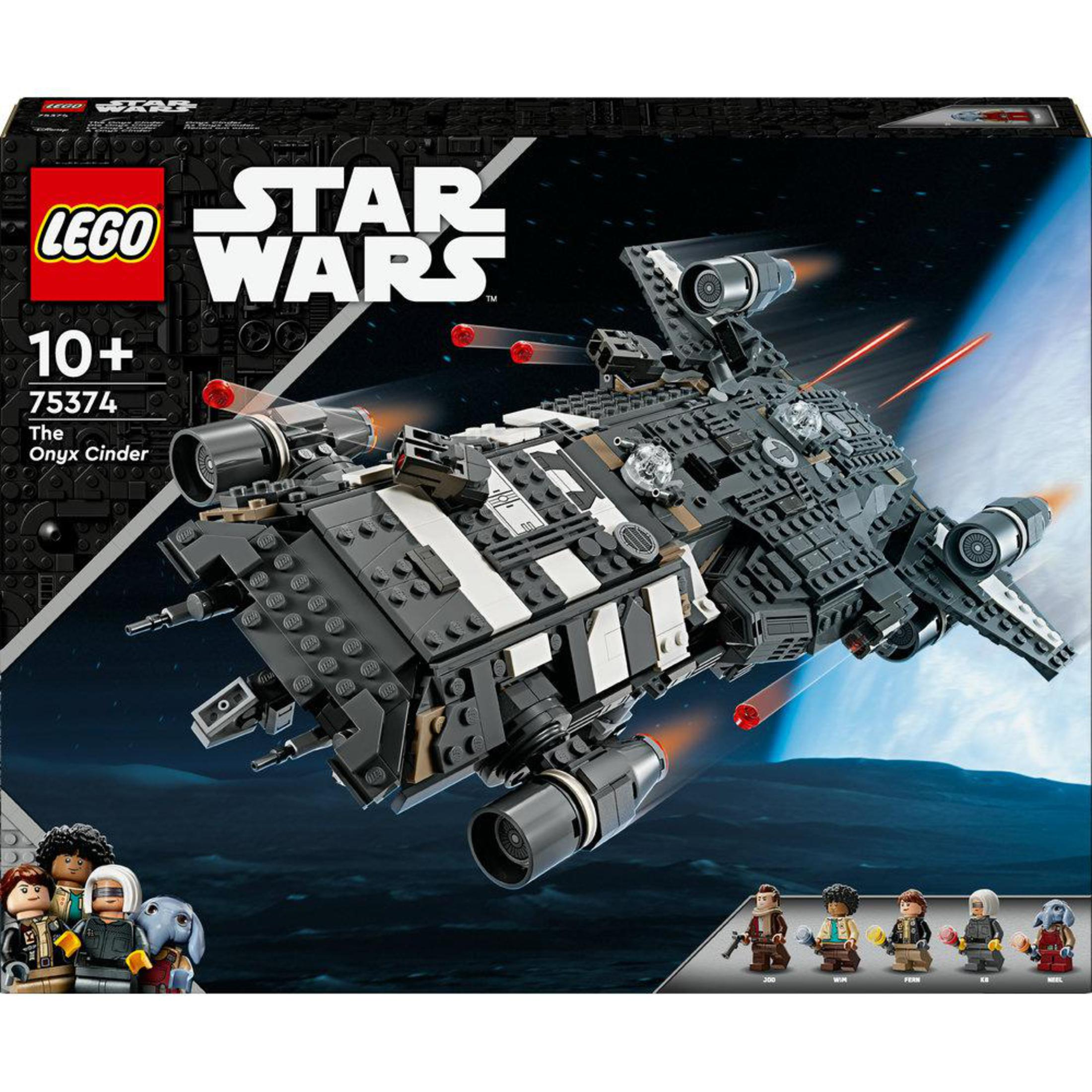 LEGO Star Wars set: het Onyx Cinder ruimteschipmodel.