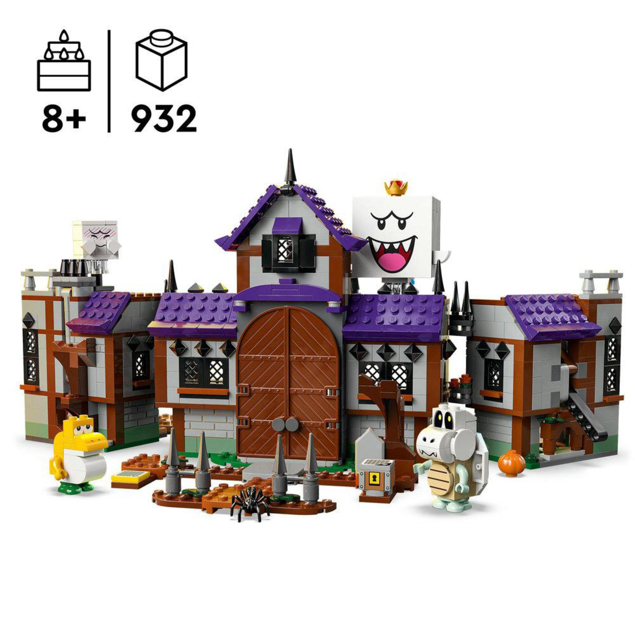 Perili bir kale ve karakterlerin yer aldığı Lego Super Mario seti.