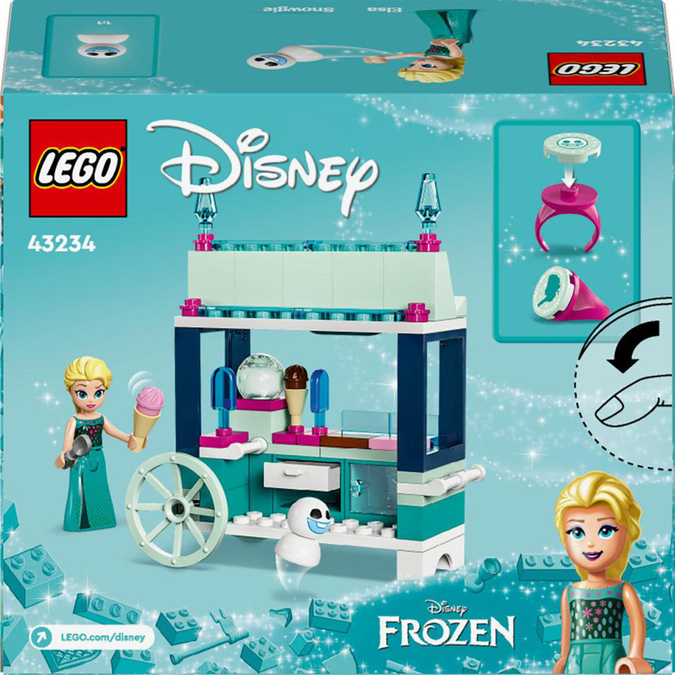 LEGO Disney Frozen Set-Box. Enthält Elsa, einen Essenswagen und weitere Elemente.
