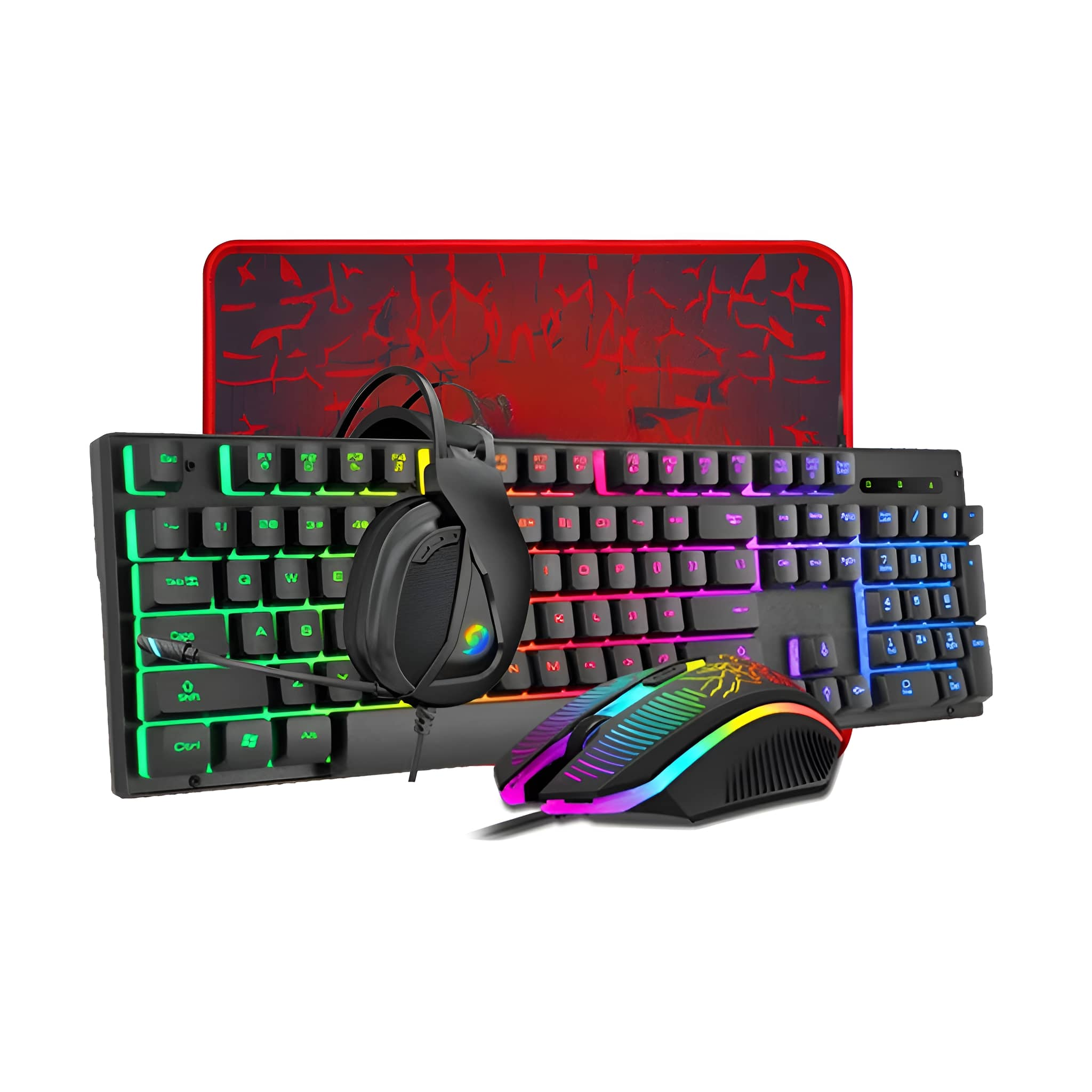 RaceGT Gaming Tastatur & Maus Set - RGB Beleuchtung, 104 Tasten, 6400 DPI, DE Layout
