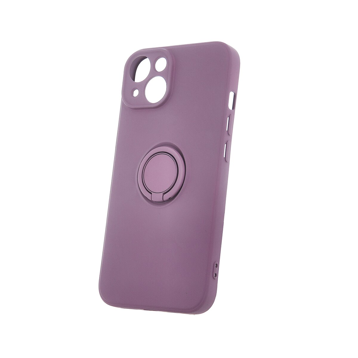 Custodia viola con anello di supporto. La custodia è su sfondo bianco.