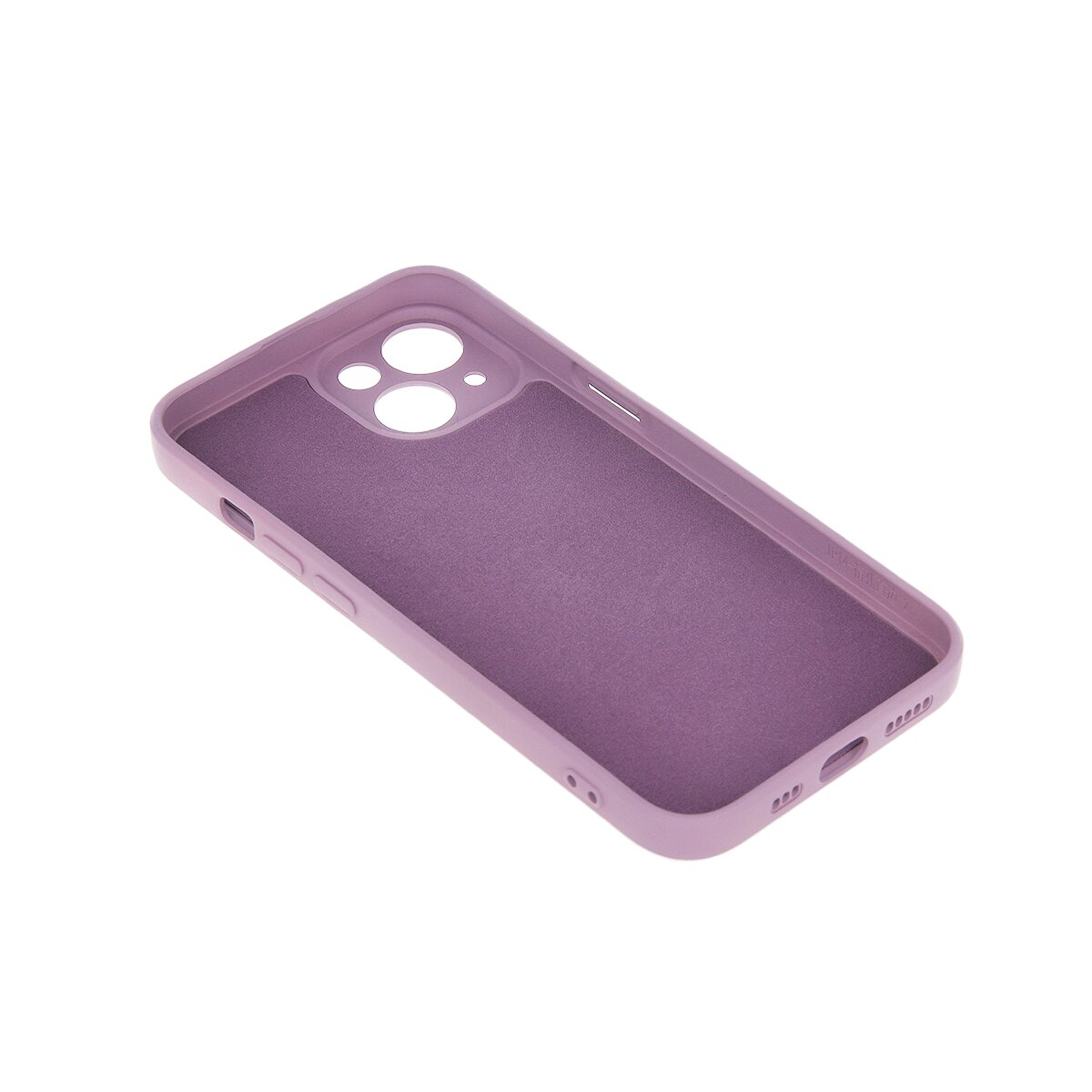 Interno di una custodia per telefono viola.