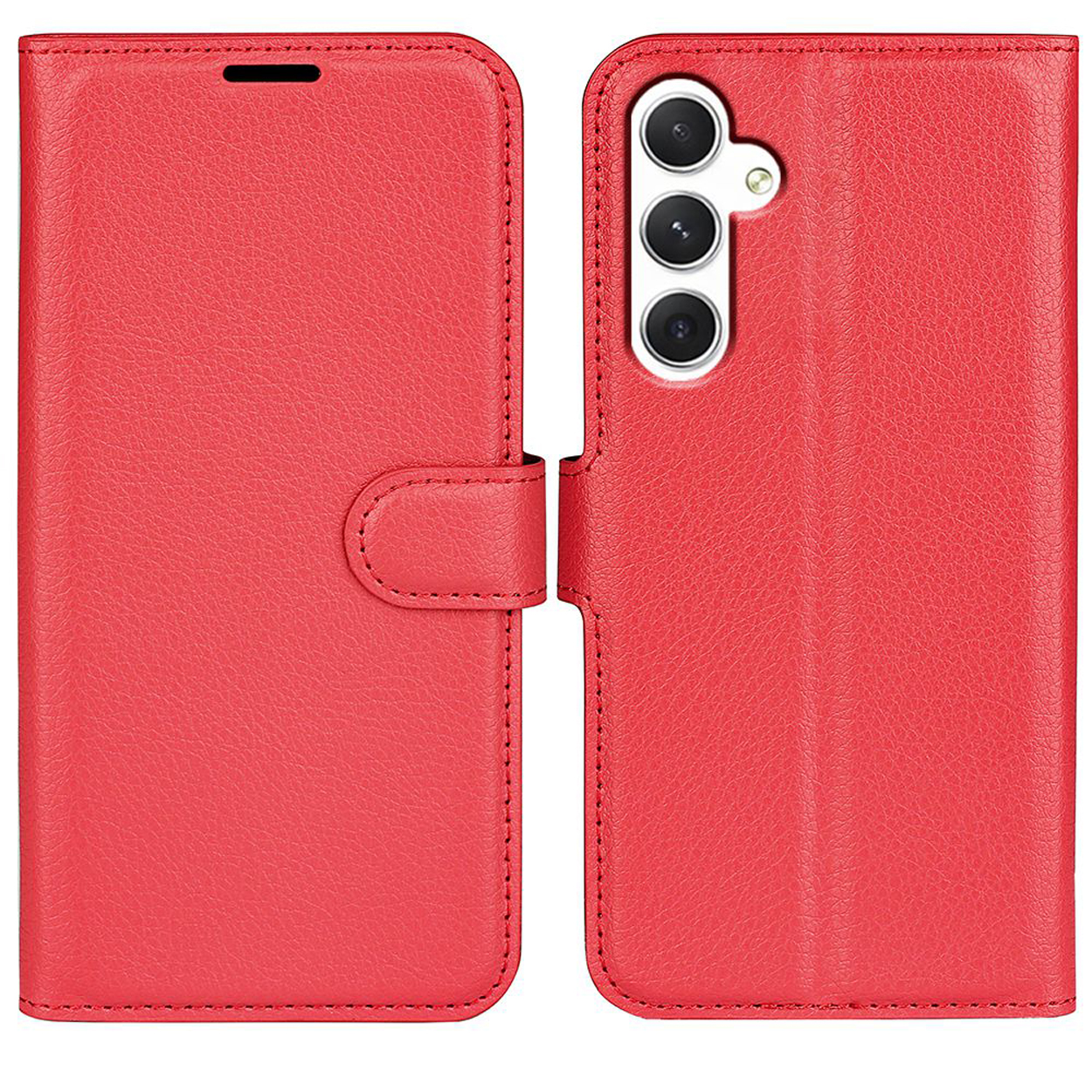 MOBYDEFEND PU Leder Klapphülle – Frontverschluss, Bookcover, Samsung ...