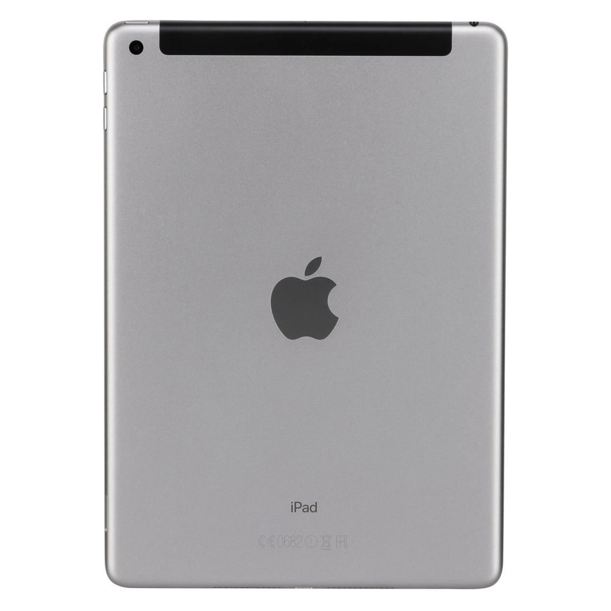 Srebrny iPad z logo Apple na tylnej obudowie.