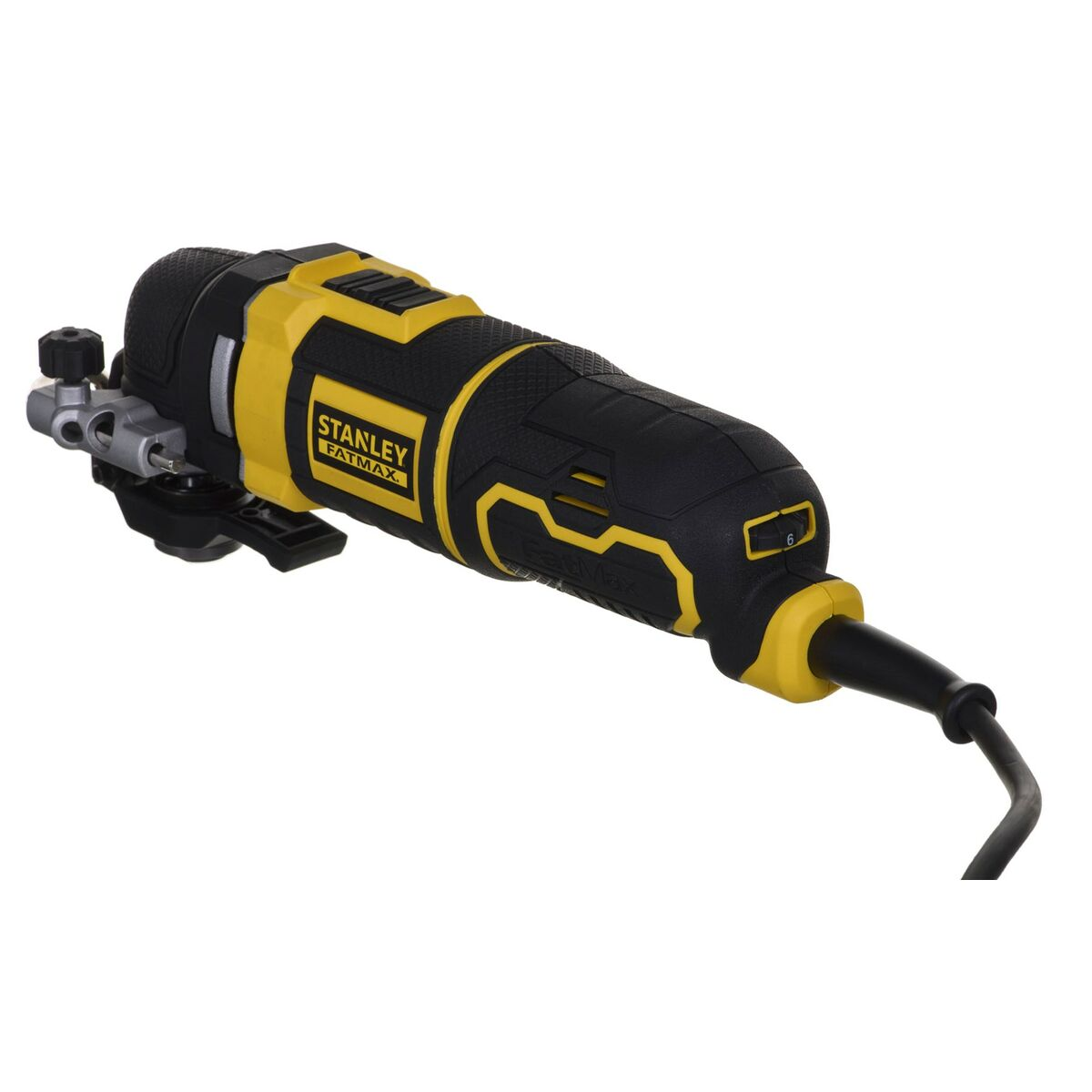 Schwarz-gelber Stanley Fatmax Kantenschneider, mit Kabel.