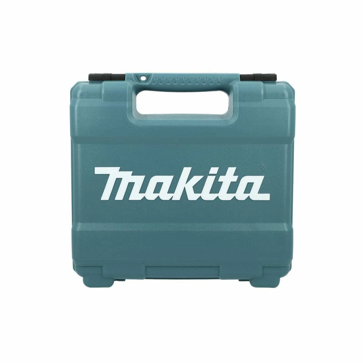 Niebieska walizka Makita z białym logo Makita.