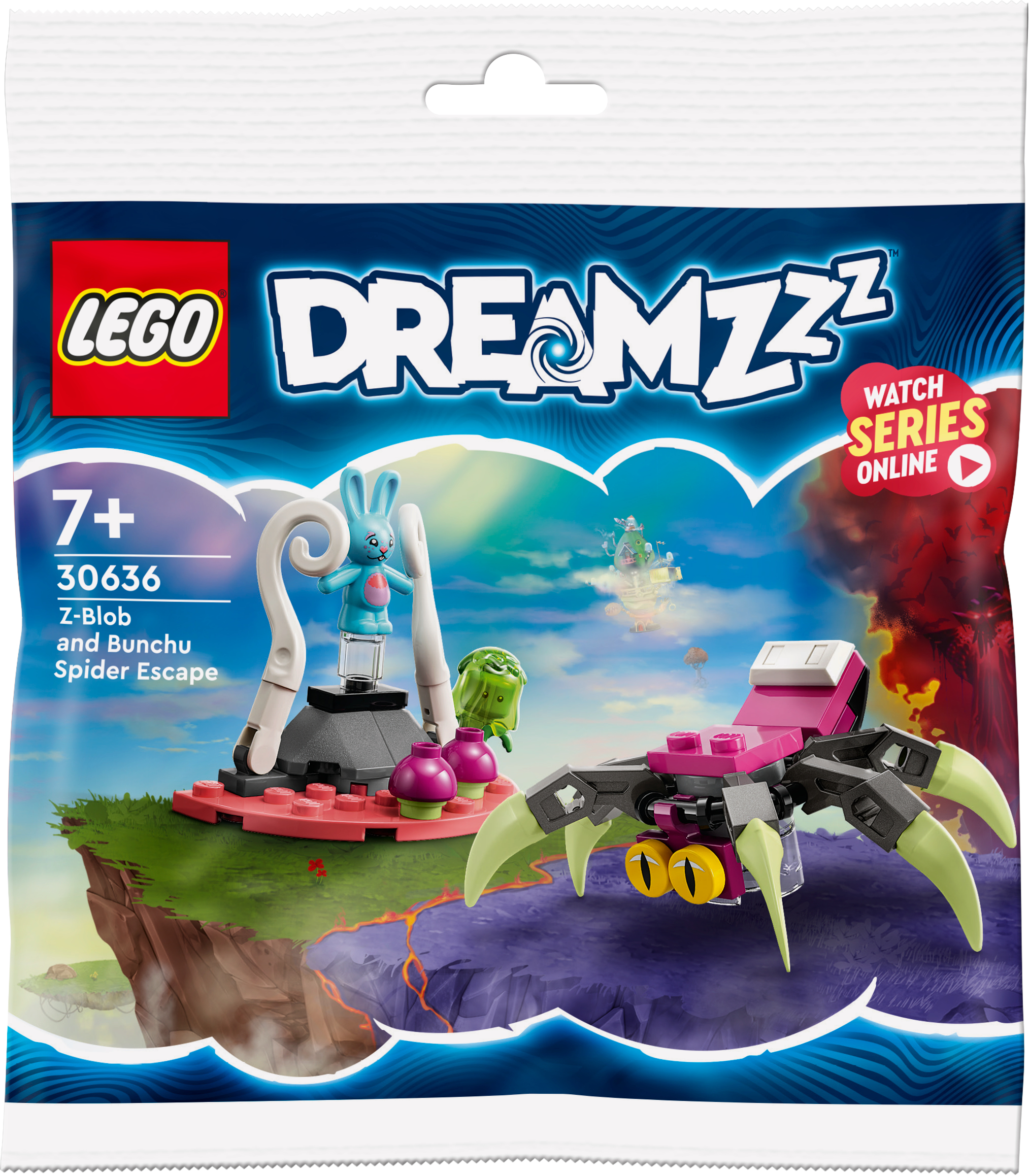 Set Lego Dreamzzz: Z-Blob et Bunchu Spider Escape, une araignée et un lapin.