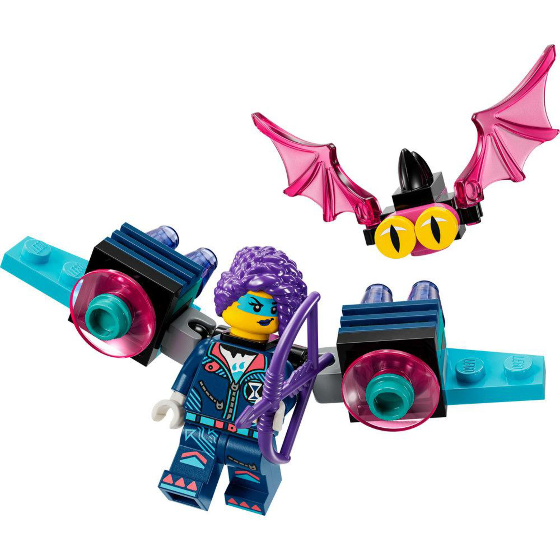 LEGO Unikitty Set mit einer Figur, Fledermaus und Bauelementen.