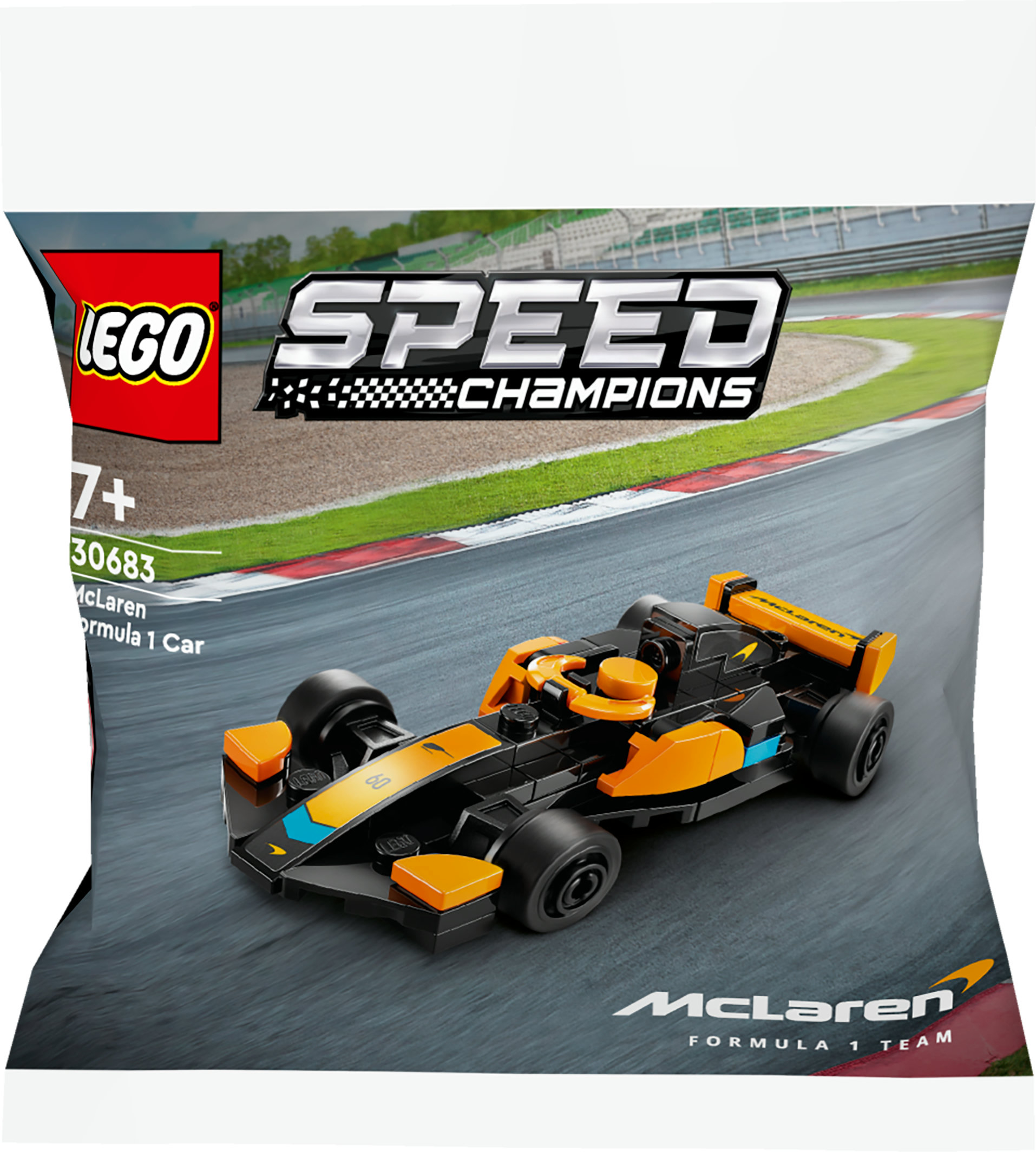 Bir McLaren Formula 1 arabası içeren Lego Speed Champions seti.