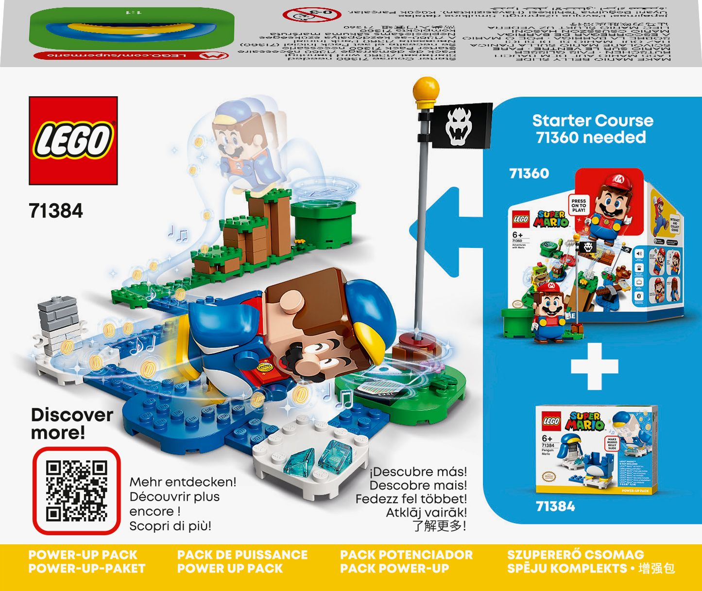 LEGO Super Mario Set mit Mario-Figur, Streckenelementen und zusätzlichem Karton.