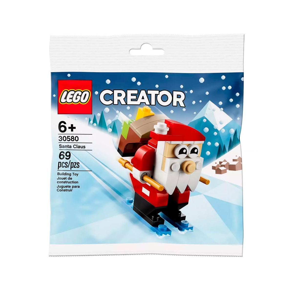 Zestaw LEGO Creator Mikołaja w torebce.