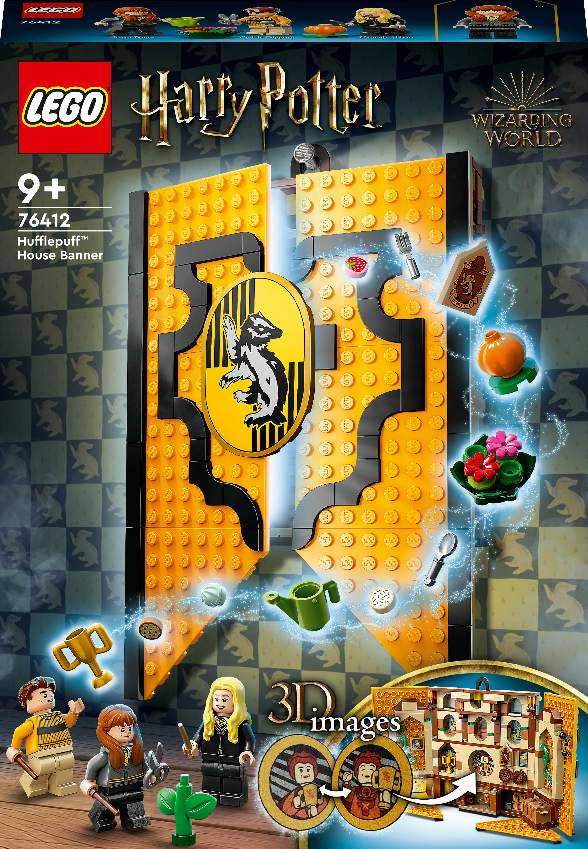 LEGO Harry Potter Hufflepuff Haus Banner Set, mit Figuren und Zubehör.