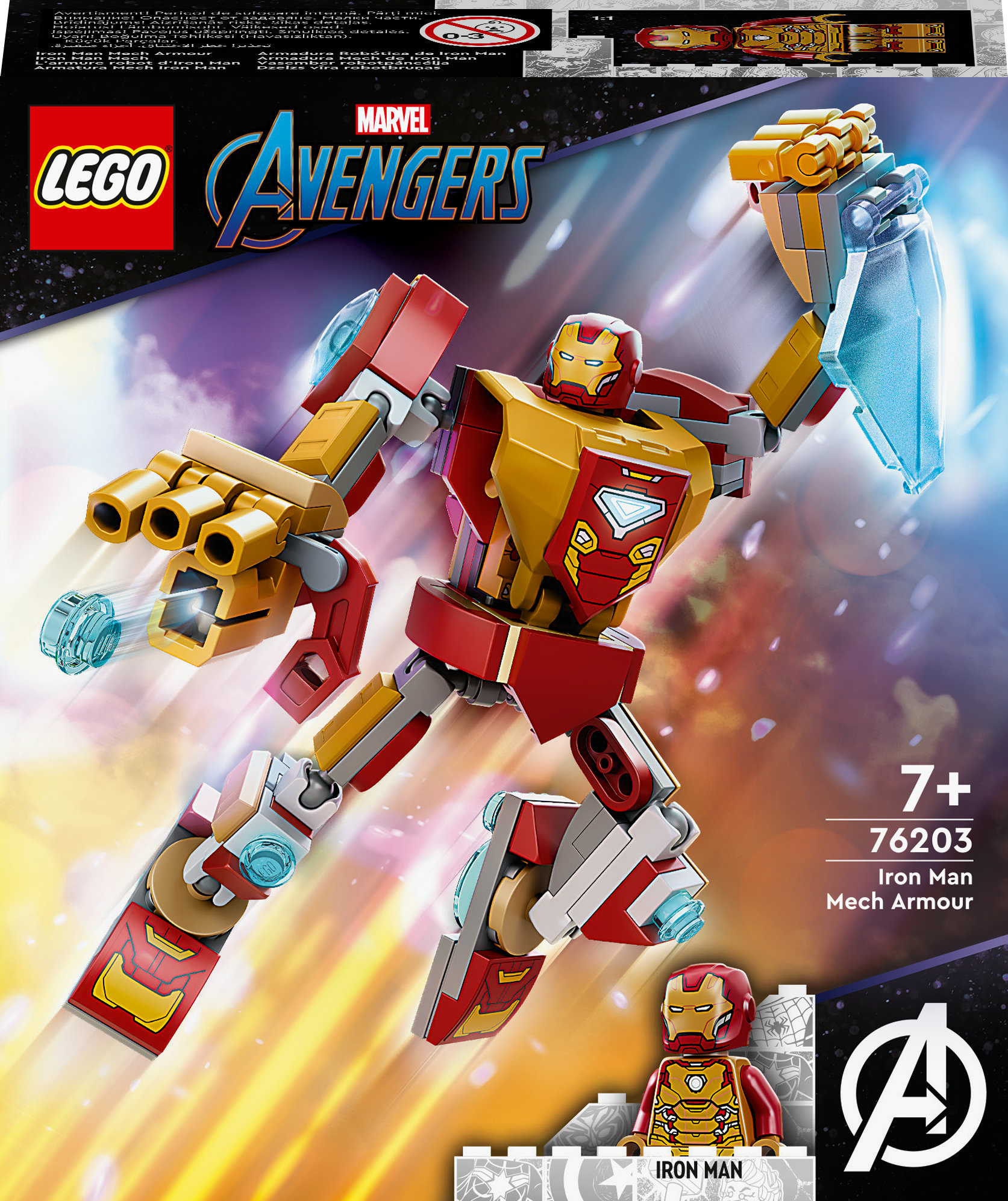 Set Lego Iron Man Mech Armor con minifigure di Iron Man.