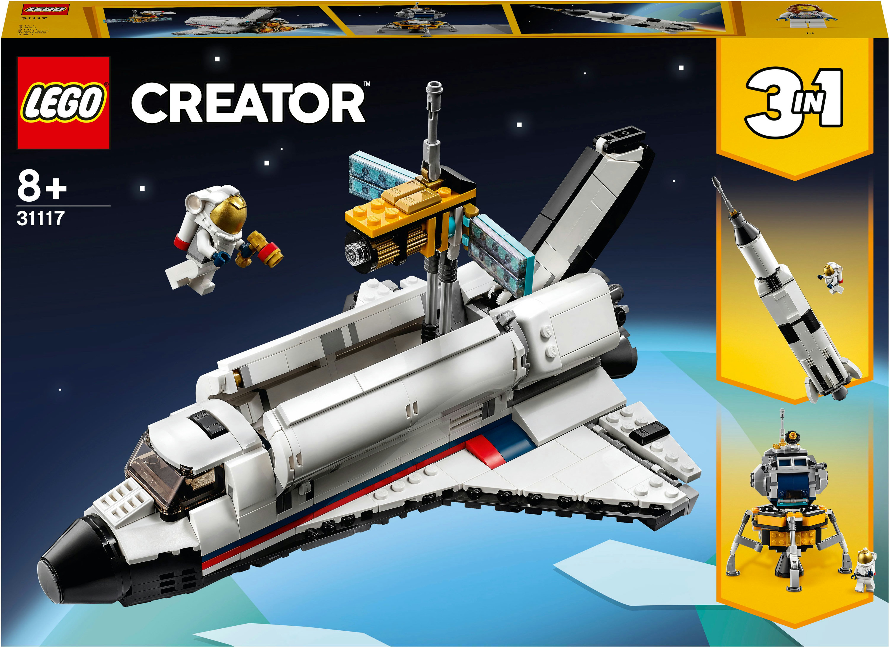 Lego Creator Set mit Space Shuttle, Astronaut und Lander.