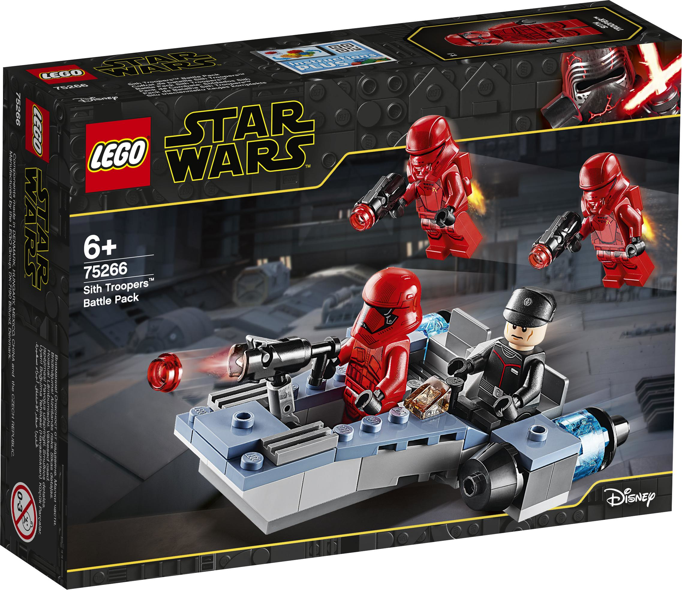 Lego Star Wars Sith Troopers Battle Pack Box. Enthält Lego-Figuren und ein Fahrzeug.