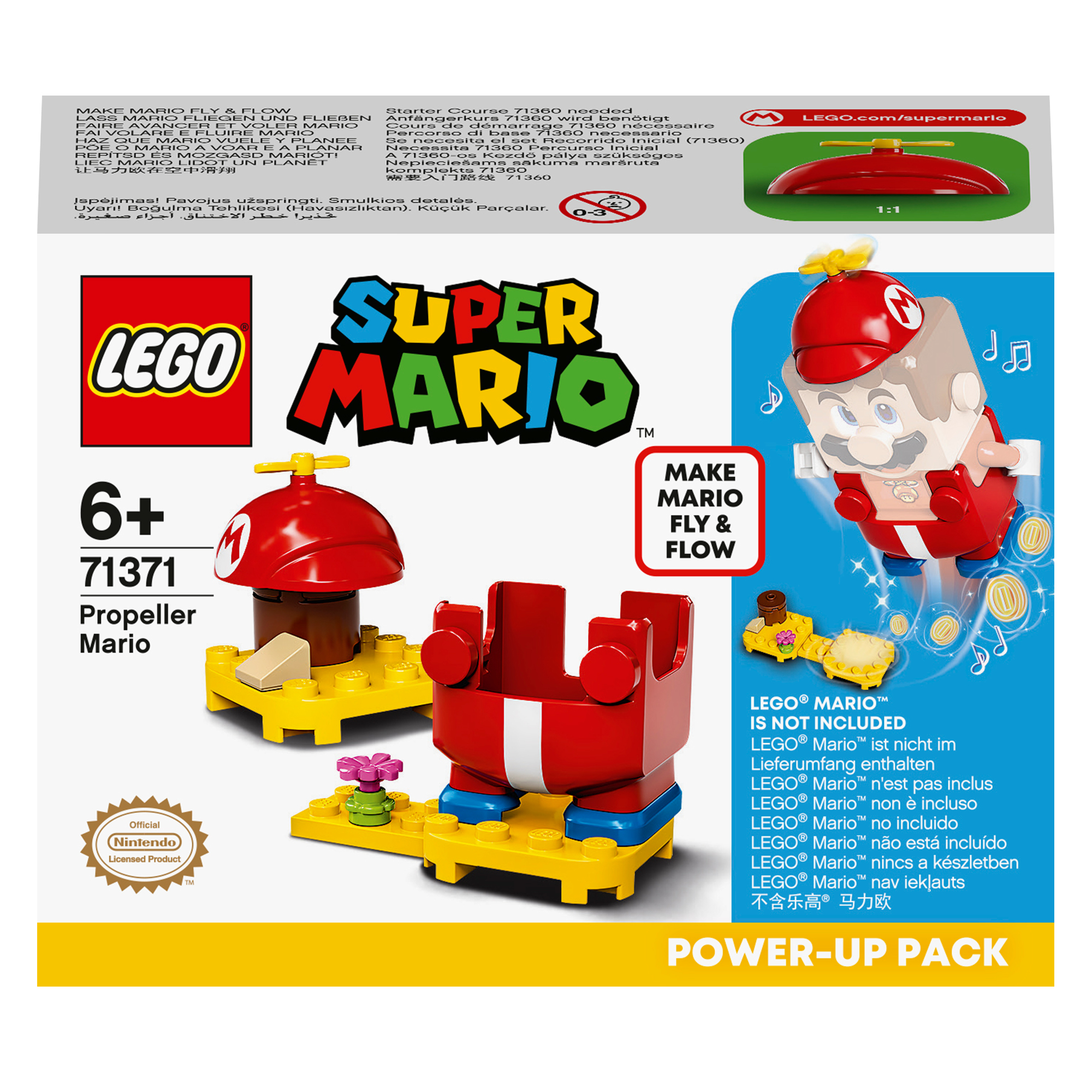 Ein Lego Super Mario Set mit Mario-Figur und anderen Elementen.
