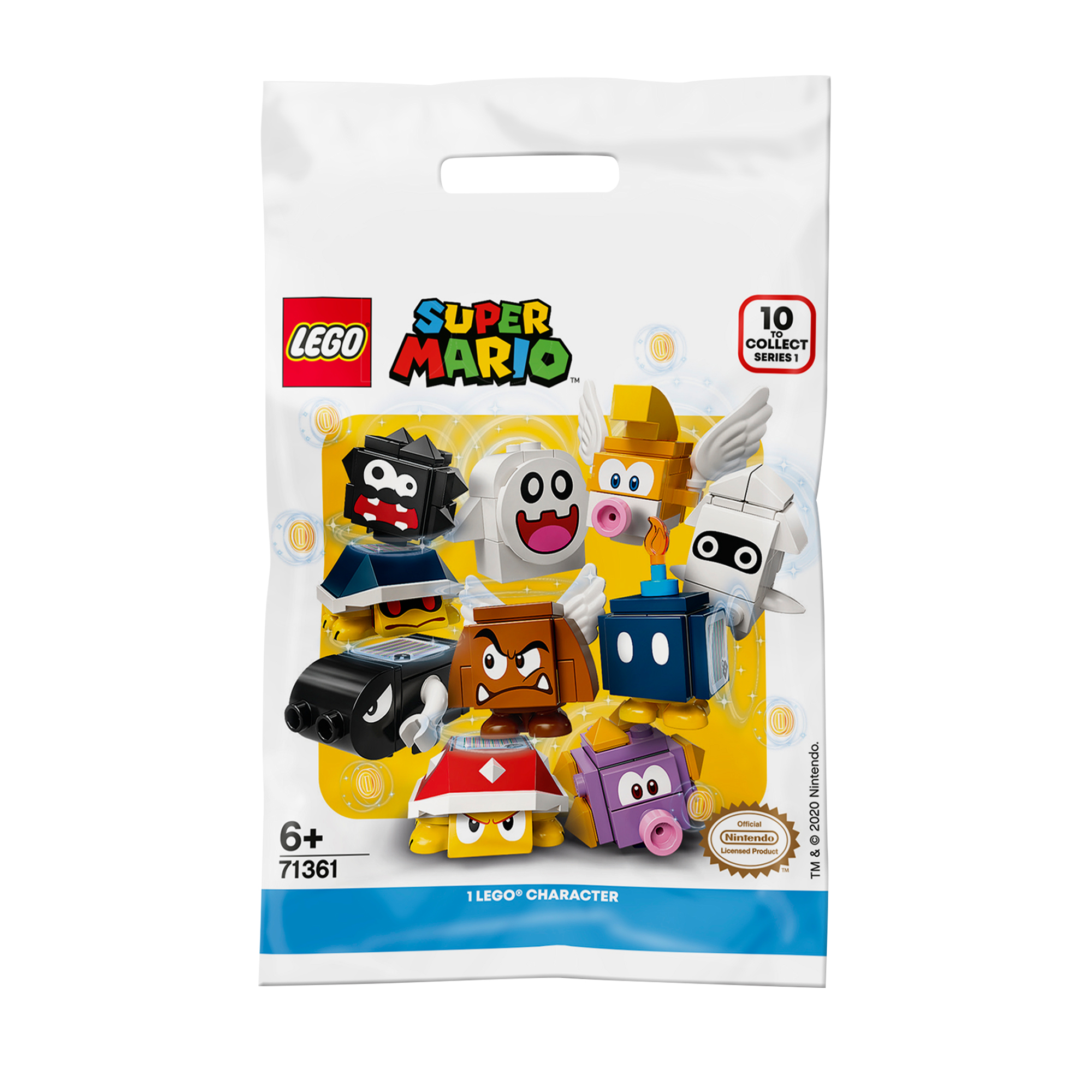 LEGO Super Mario bustina a sorpresa con varie figure di personaggi di Super Mario all'interno.