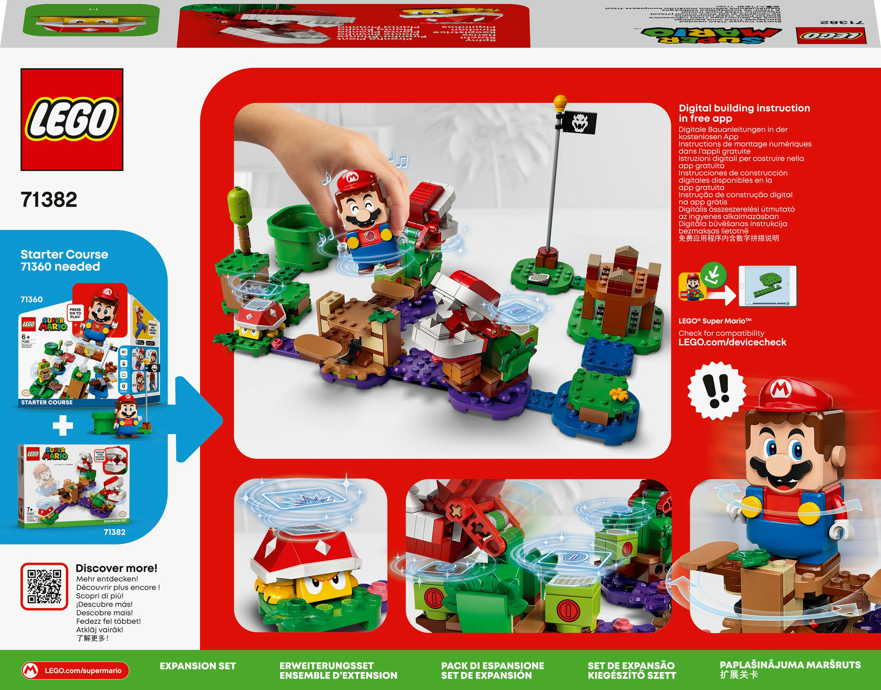 Pudełko zestawu Lego z figurką Mario i klockami.