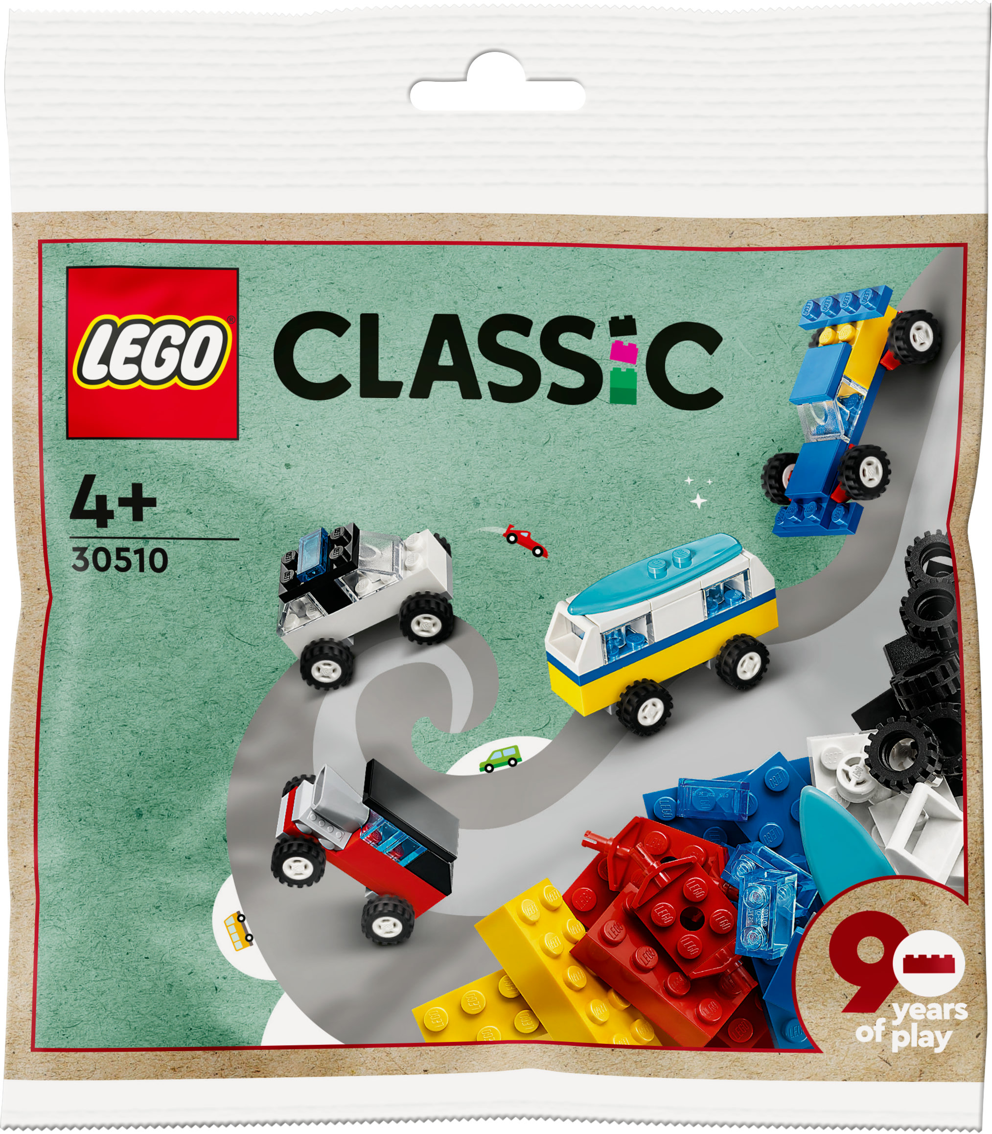 Lego Classic Set: Mehrere kleine Fahrzeuge in einer Tüte.