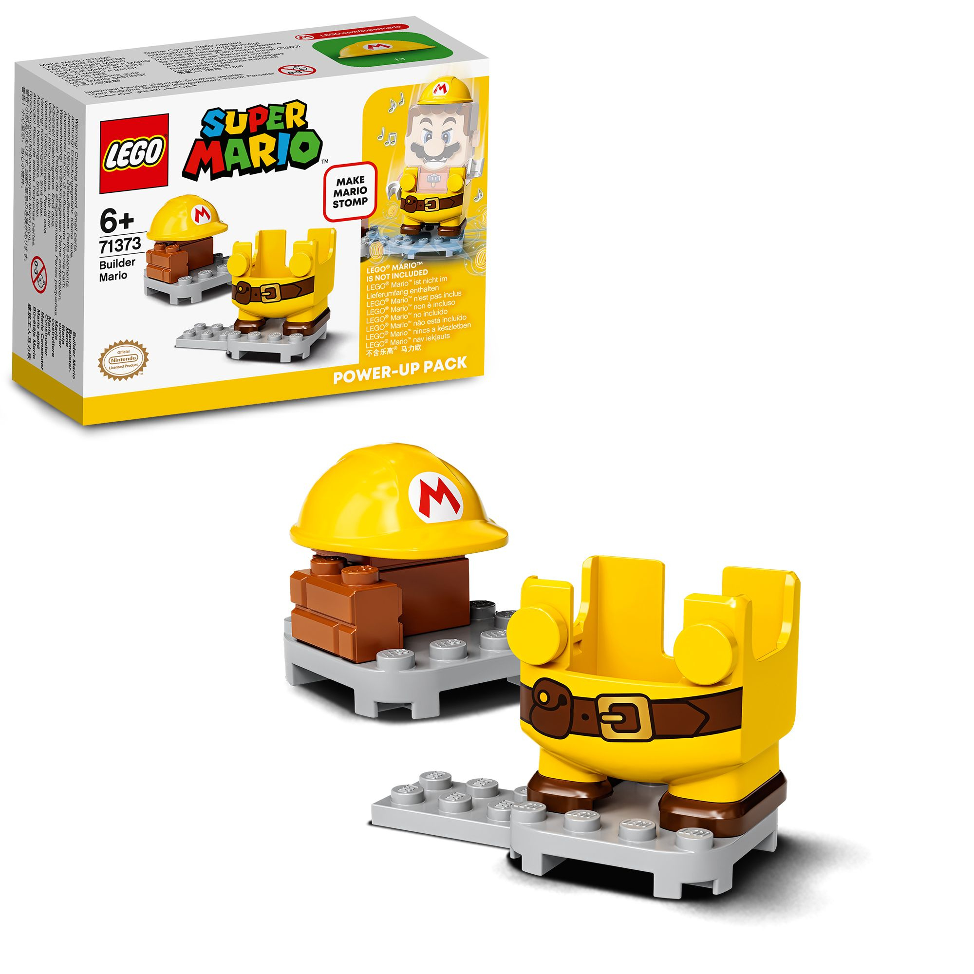 Set Lego Super Mario Builder Mario. Include la figura di Mario con cappello da costruttore e accessori.