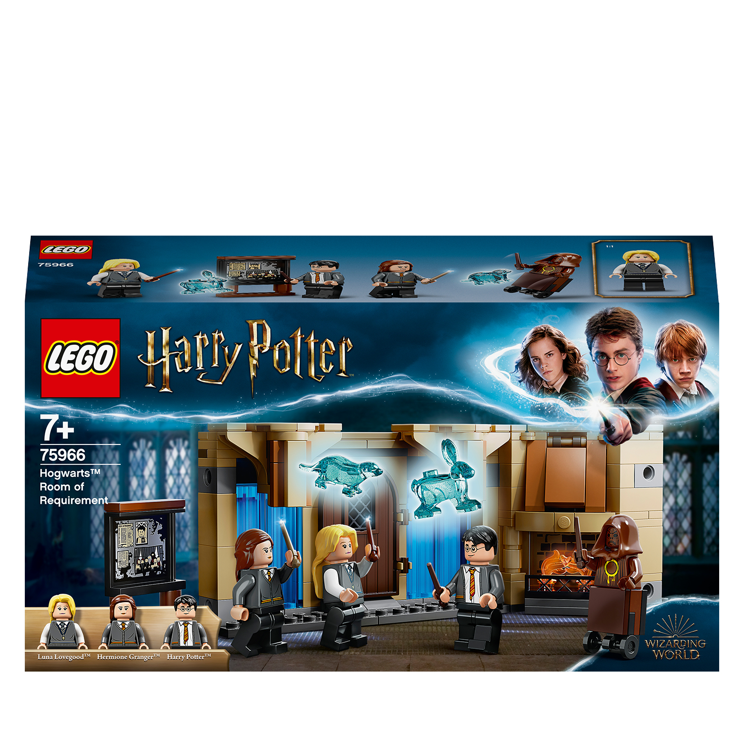Scatola del set Lego Harry Potter. Sono presenti personaggi e un edificio.