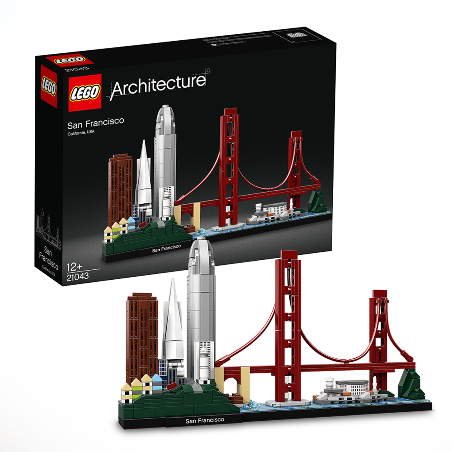 Zestaw Lego Architecture San Francisco z mostem Golden Gate i budynkami miasta.