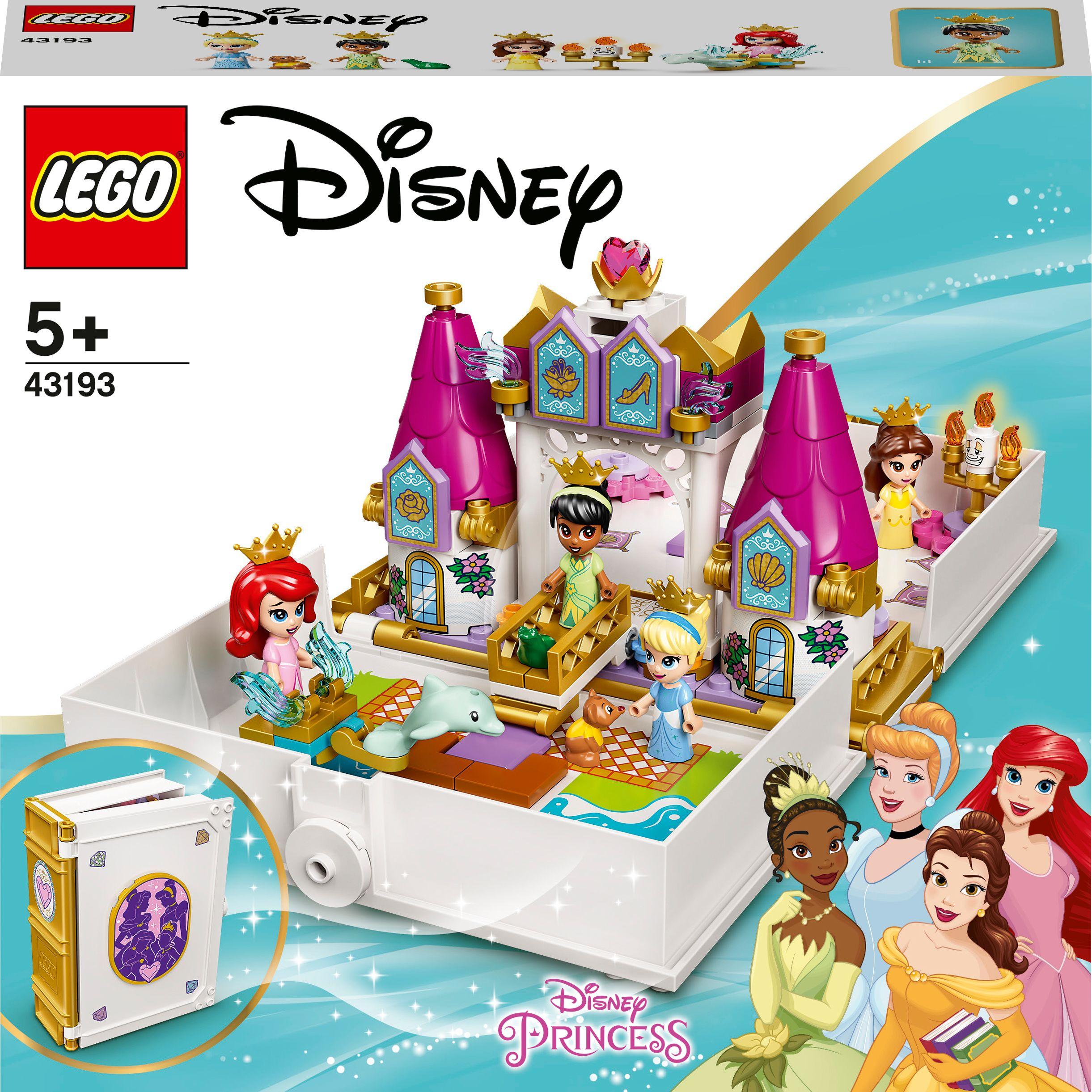 Set Lego Disney Princesas: castillo con personajes y accesorios. Incluye un libro.